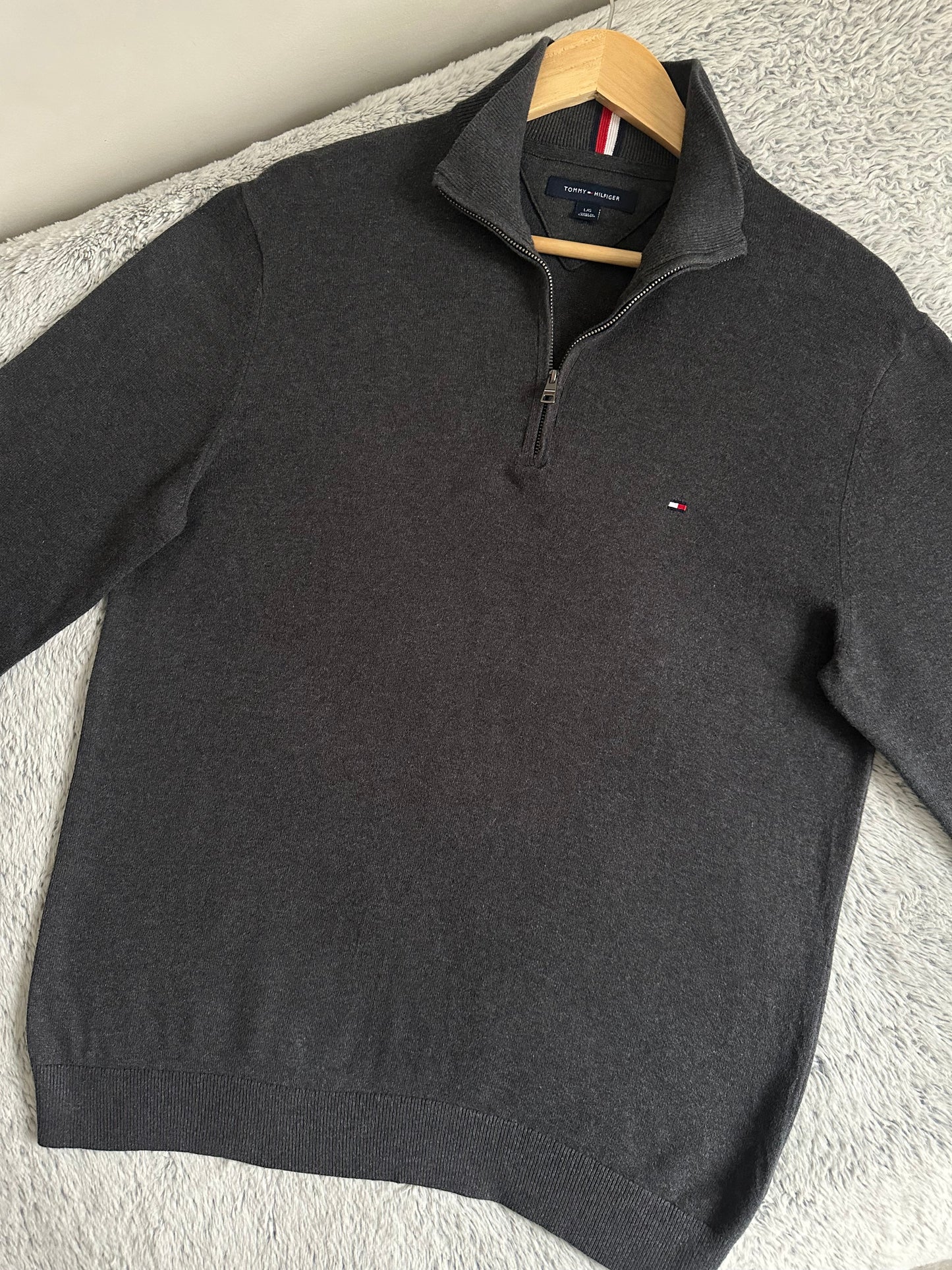 Pull demi zippé TOMMY HILFIGER Taille L Spot-Chic