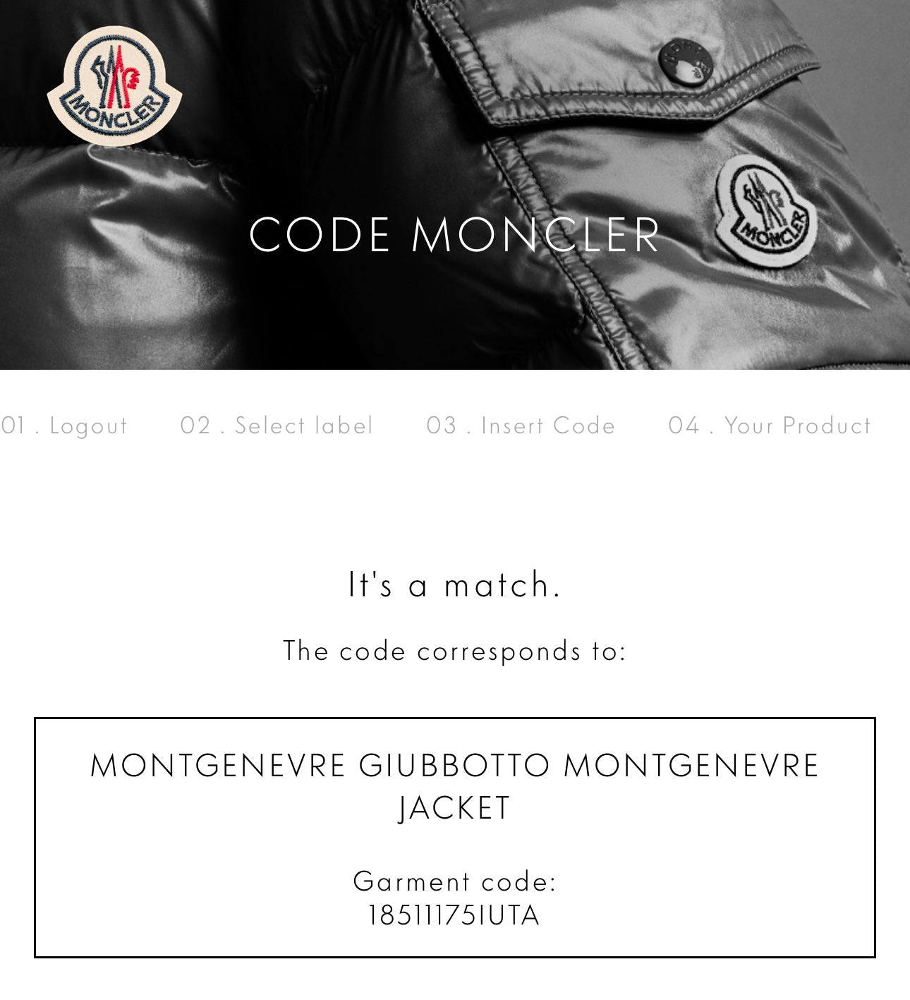 Veste MONCLER Taille L Spot-Chic
