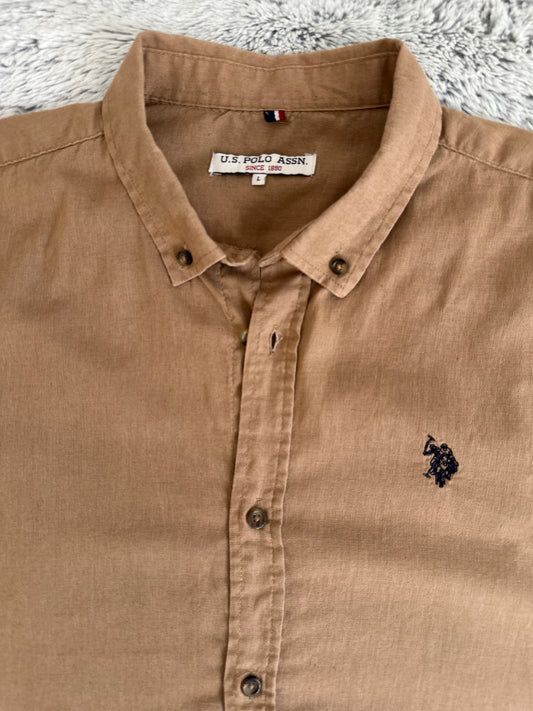 Chemise U.S. Polo Assn. Taille L Lin & Coton Spot-Chic