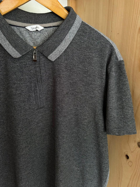 Polo demi zippé CALVIN KLEIN Taille XL Spot-Chic