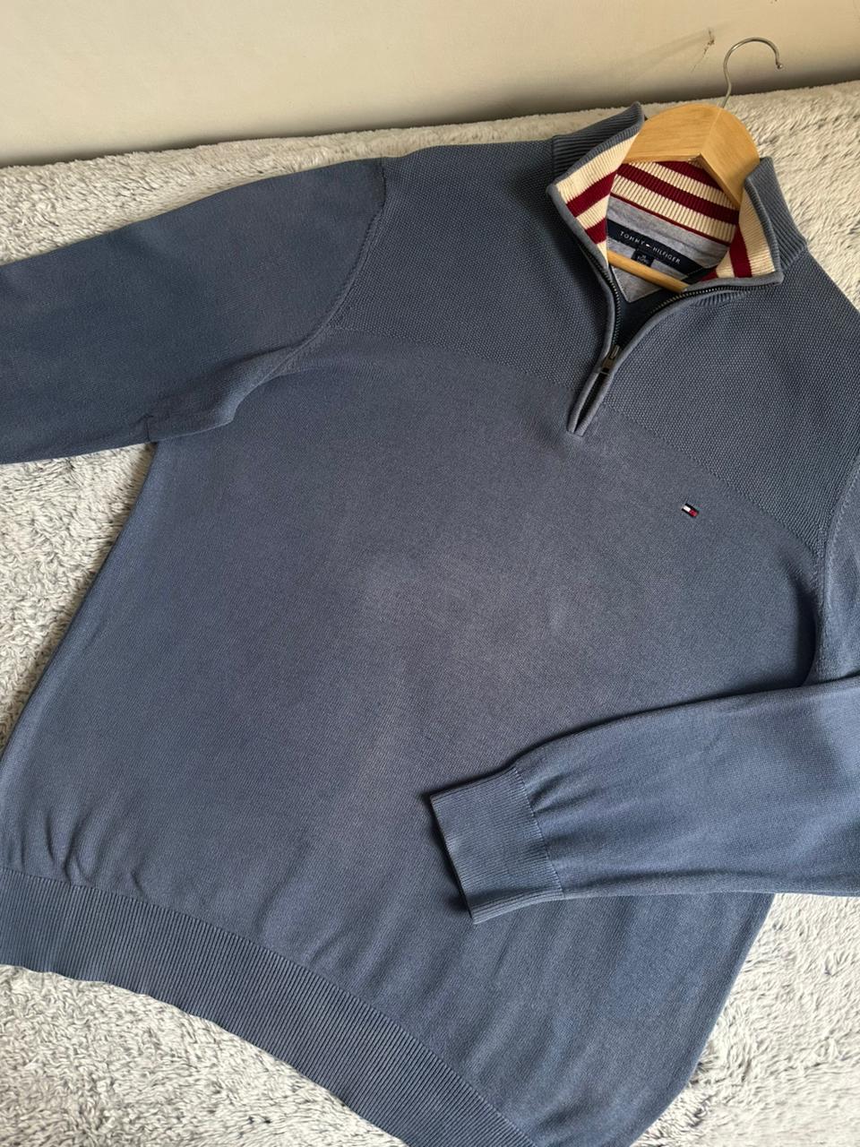 Pull demi zippé TOMMY HILFIGER Taille XL Spot-Chic