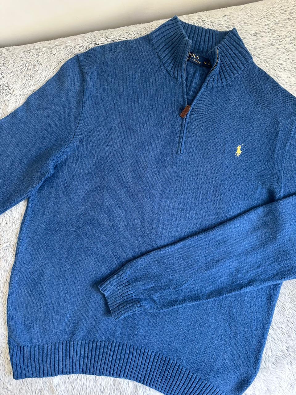 Pull demi zippé RALPH LAUREN Taille XL Spot-Chic