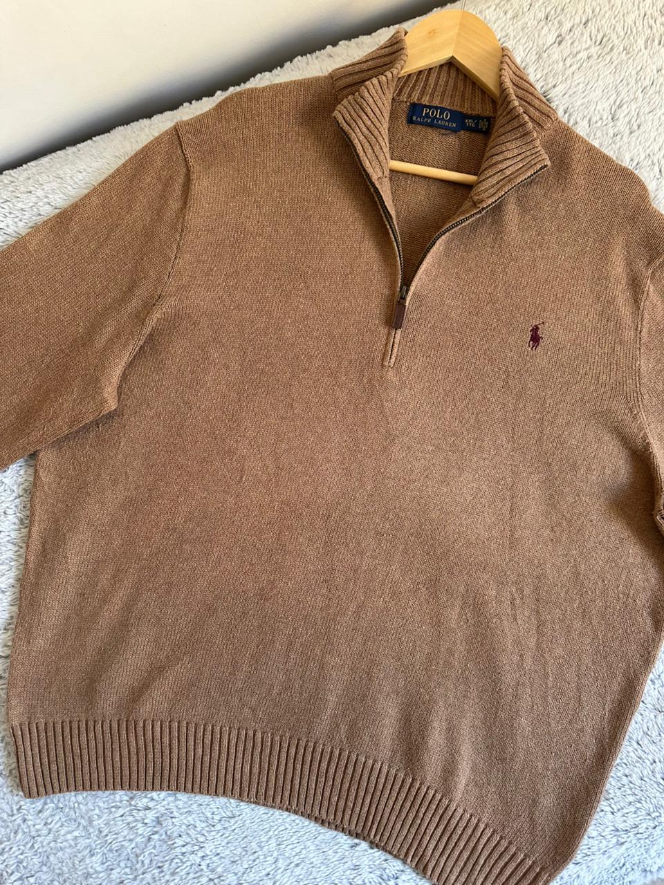 Pull demi zippé RALPH LAUREN Taille XXL Spot-Chic