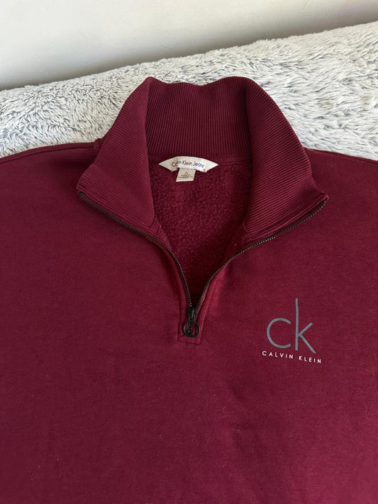Pull demi zippé CALVIN KLEIN Taille L Spot-Chic