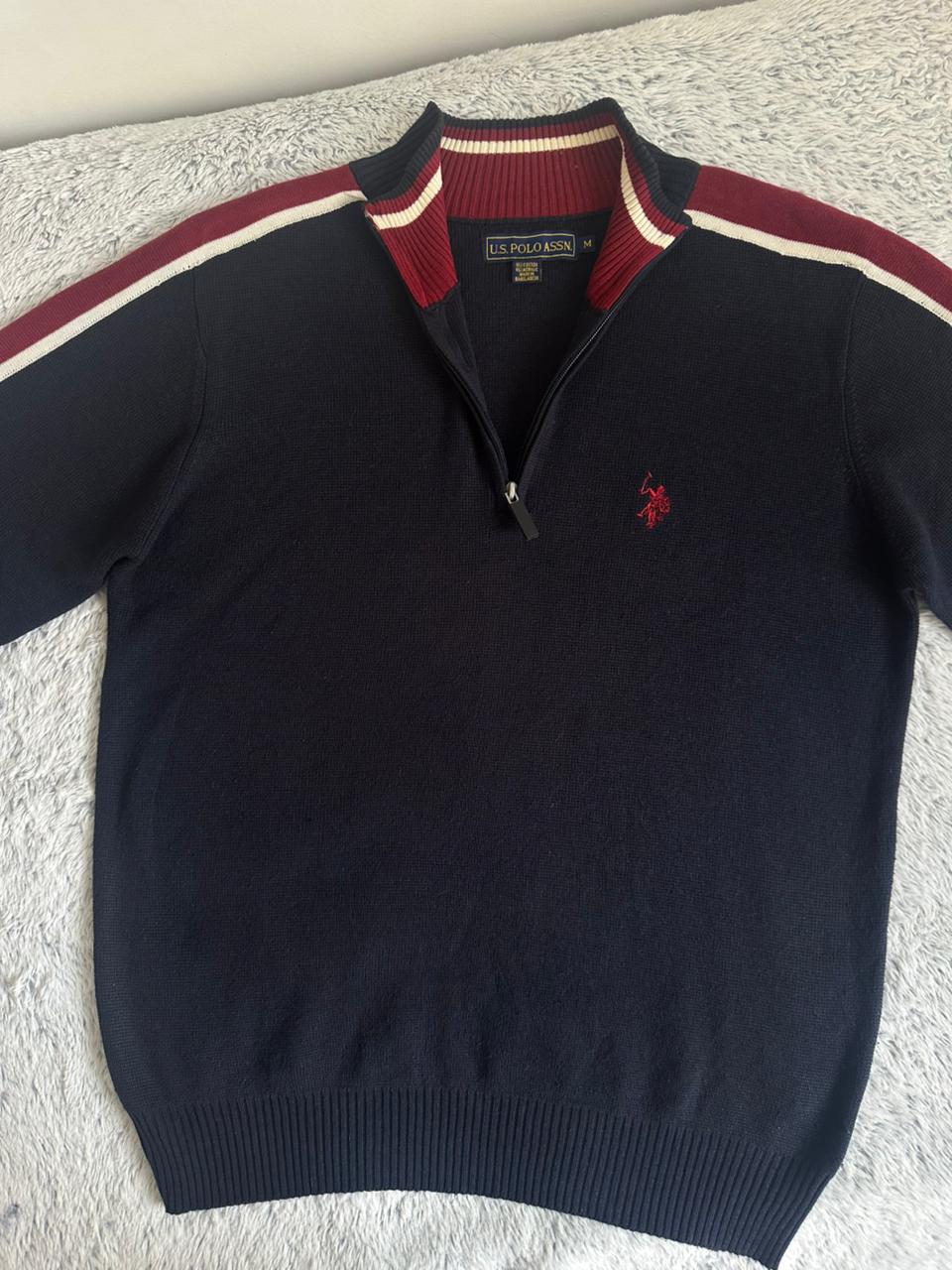 Pull demi zippé US POLO ASSN Taille M Spot-Chic