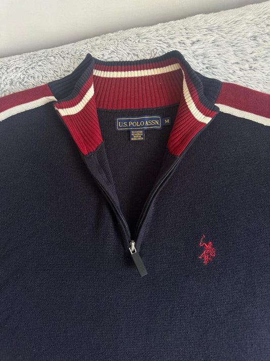 Pull demi zippé US POLO ASSN Taille M Spot-Chic