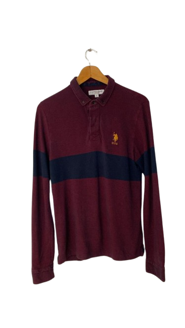 Polo USPA manche longue Taille M Spot-Chic