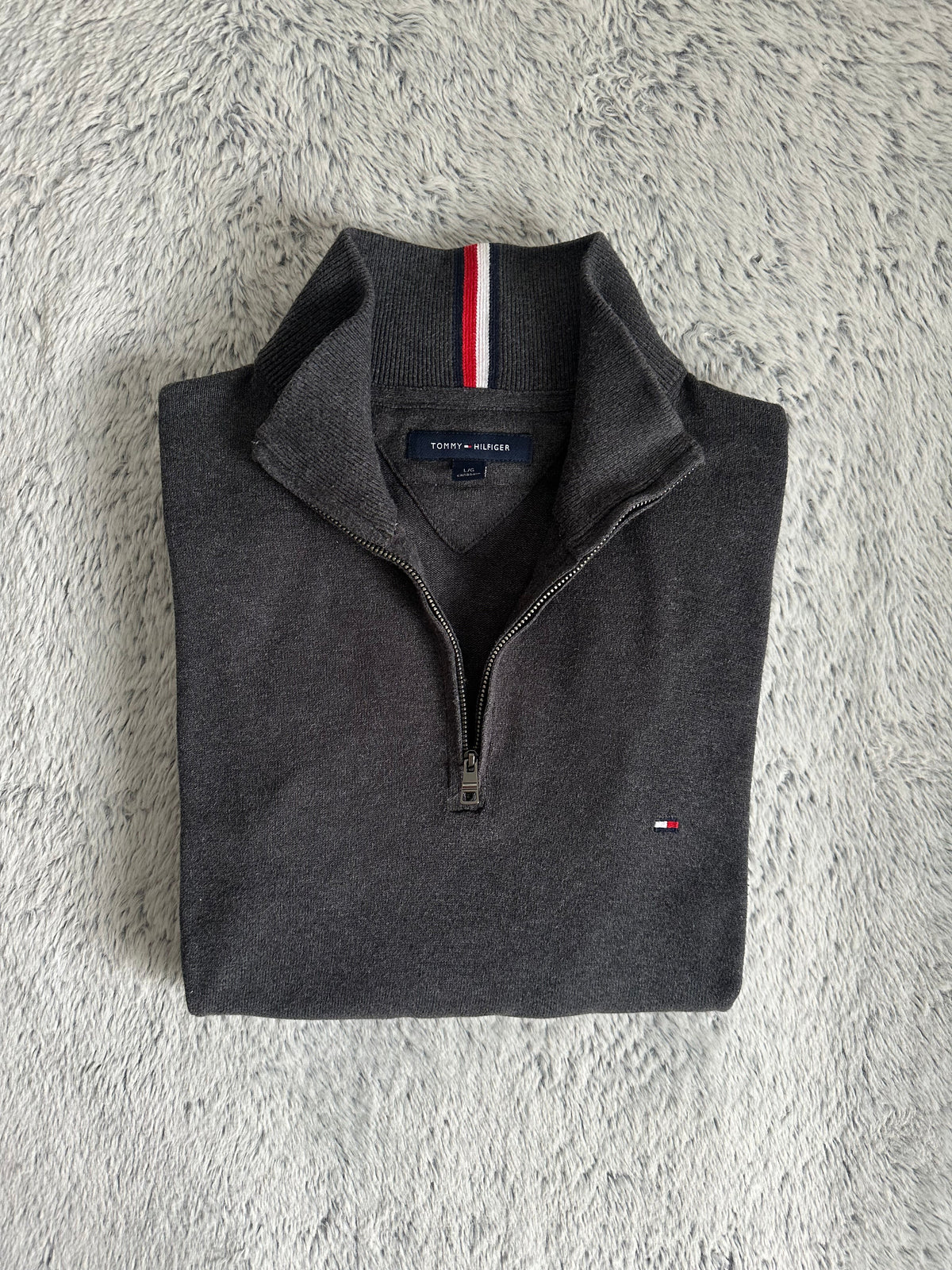 Pull demi zippé TOMMY HILFIGER Taille L Spot-Chic