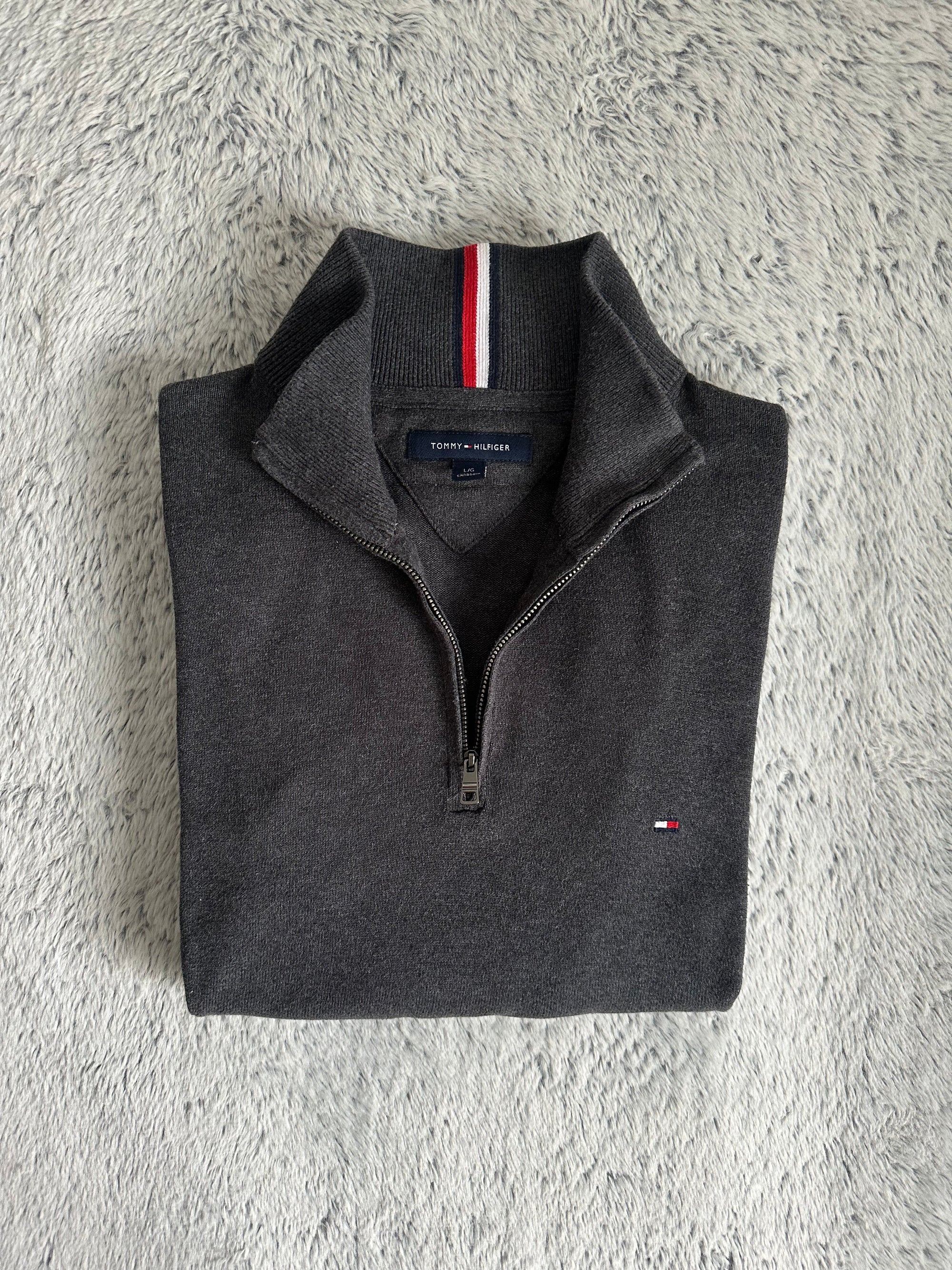 Pull demi zippé TOMMY HILFIGER Taille L Spot-Chic