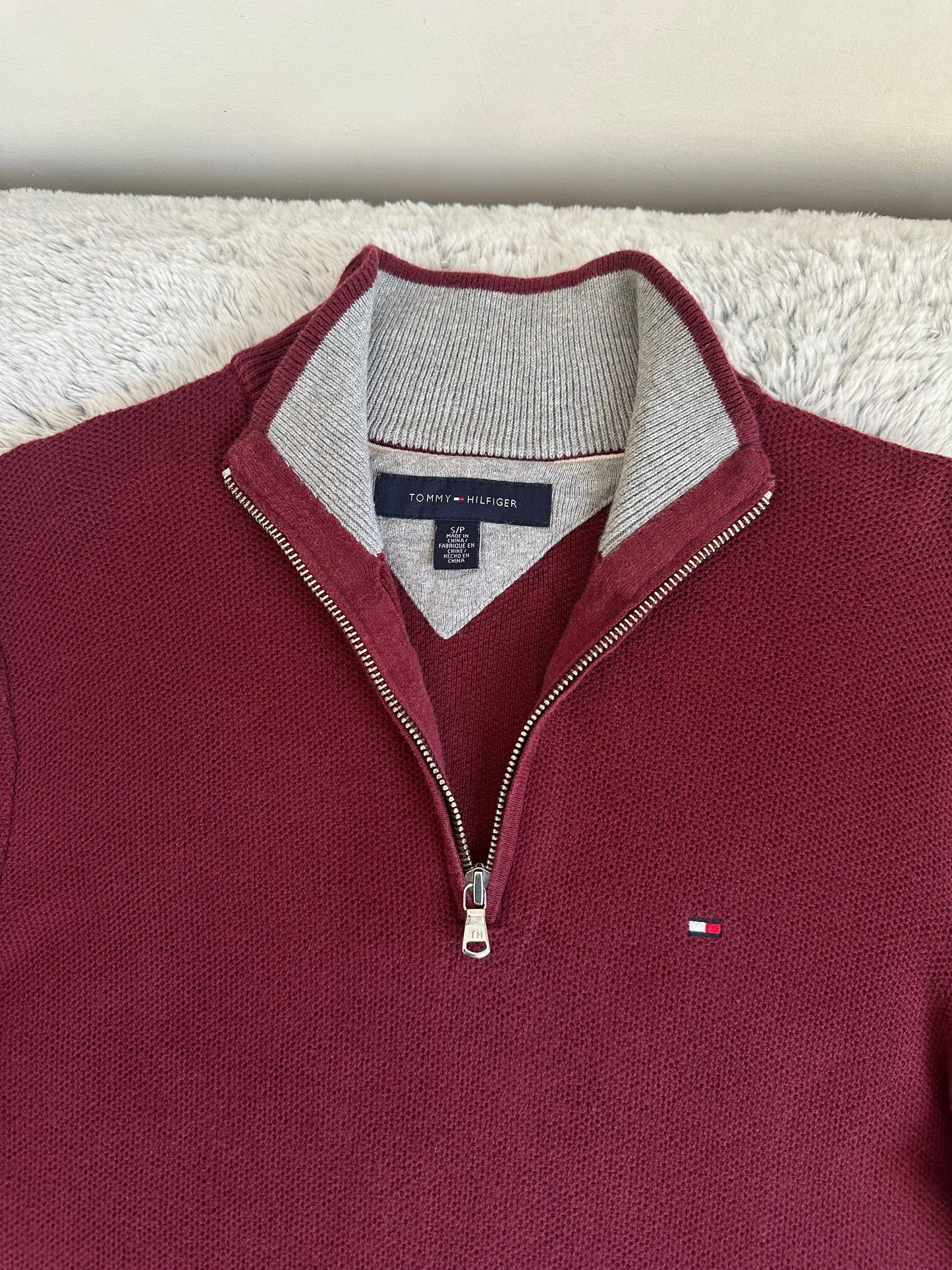 Pull demi zippé TOMMY HILFIGER Taille S Spot-Chic