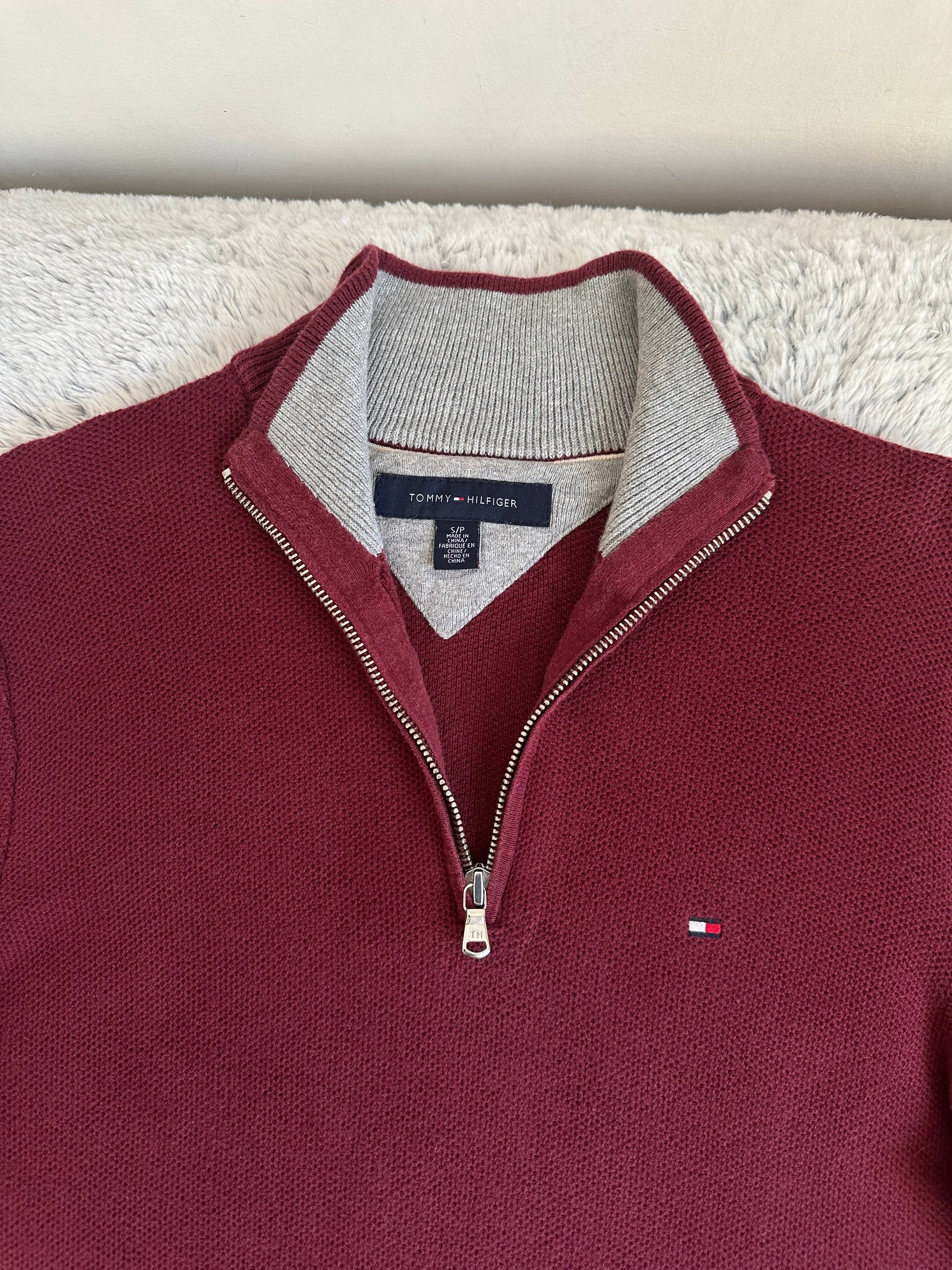 Pull demi zippé TOMMY HILFIGER Taille S Spot-Chic