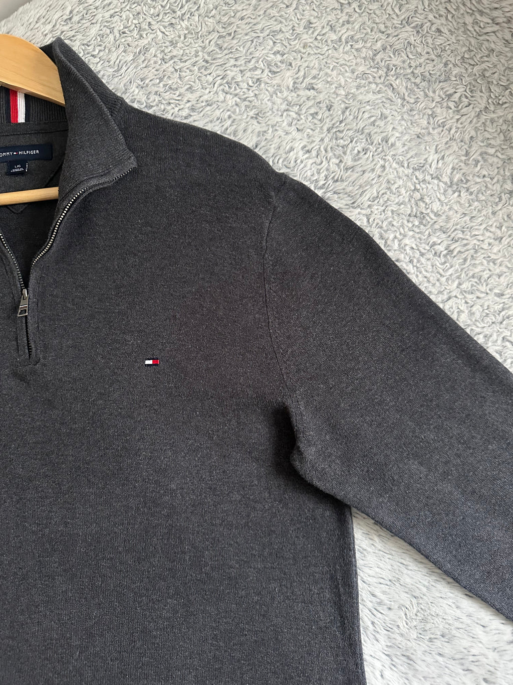 Pull demi zippé TOMMY HILFIGER Taille L Spot-Chic