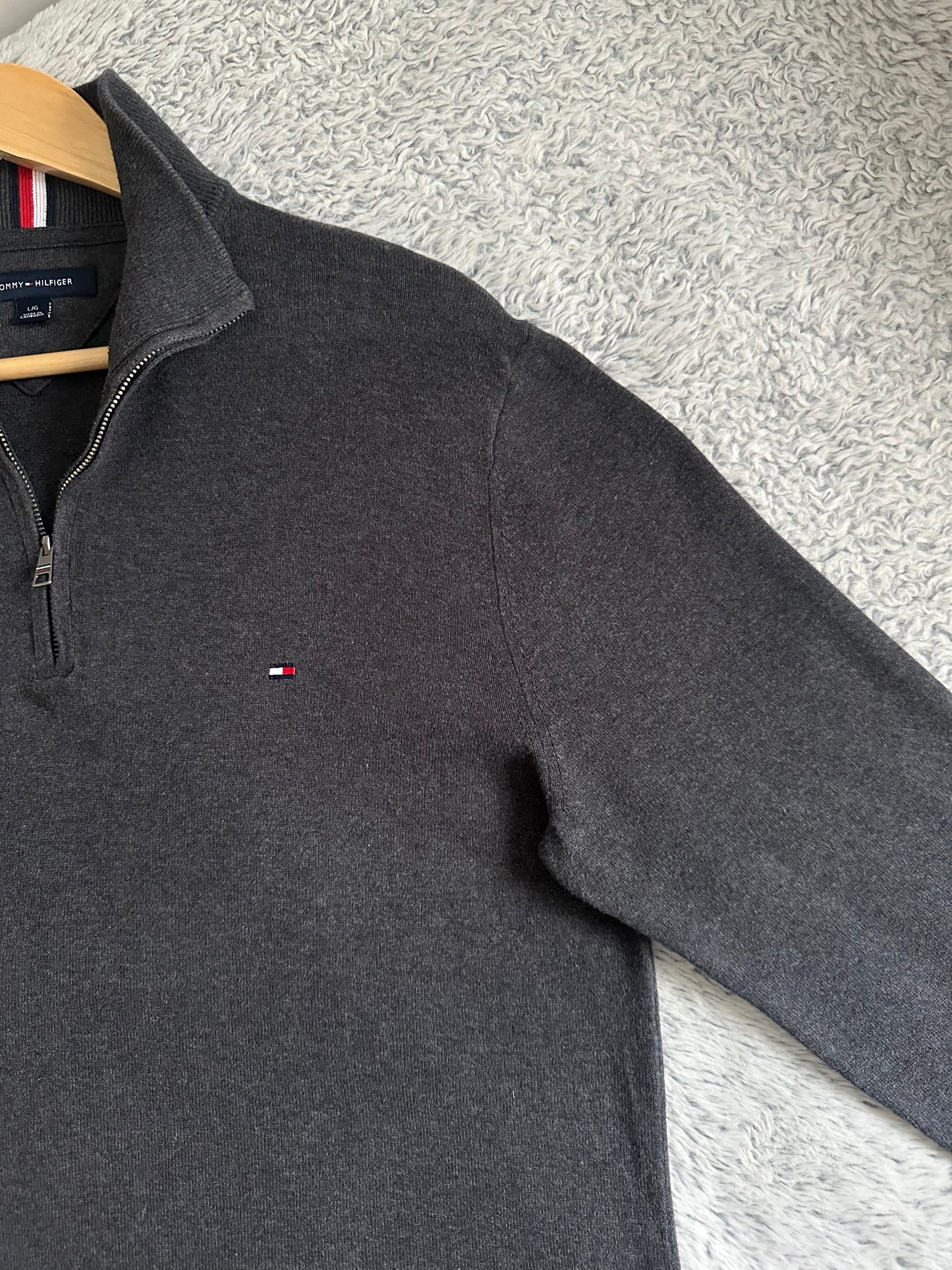 Pull demi zippé TOMMY HILFIGER Taille L Spot-Chic
