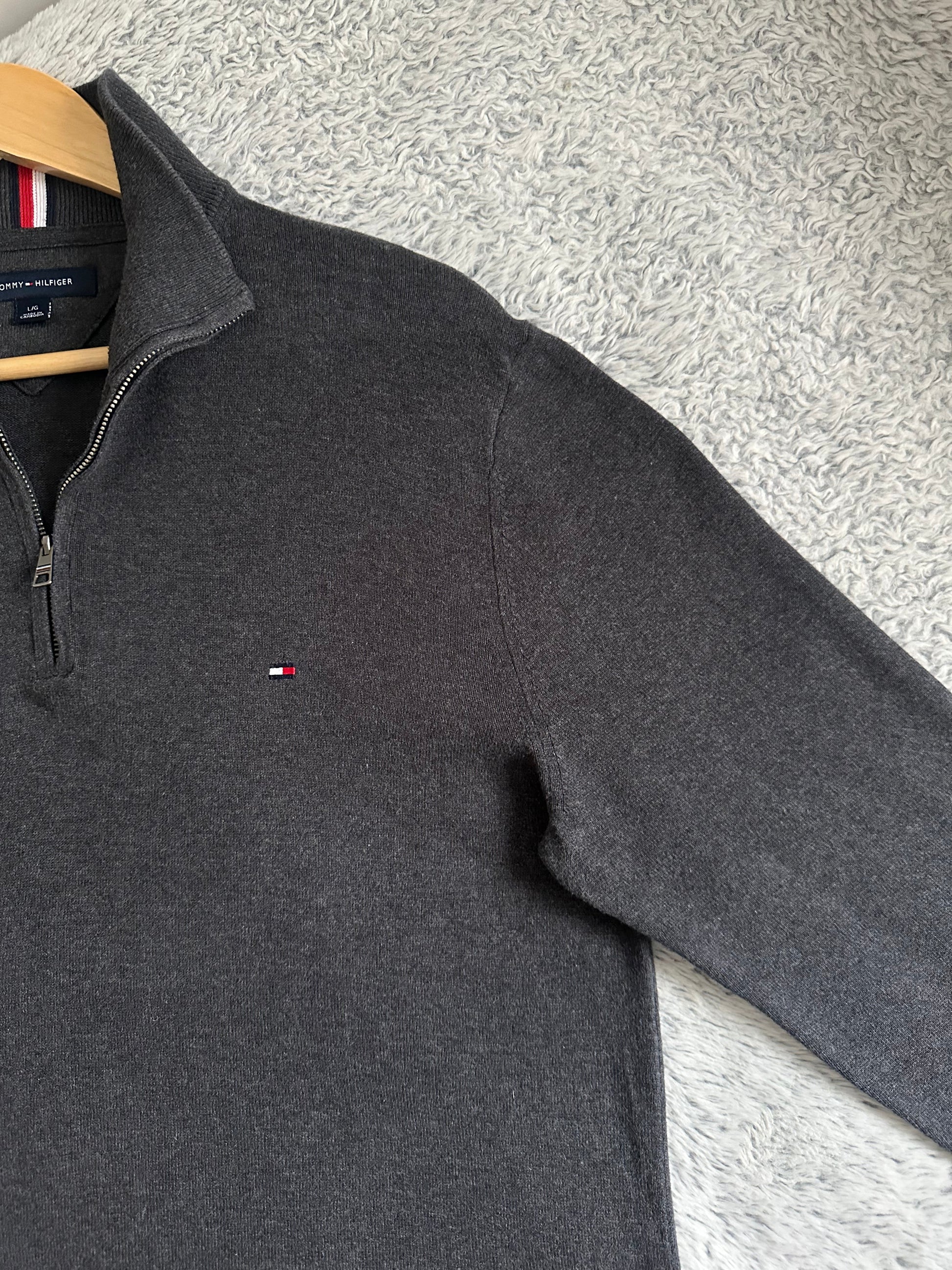 Pull demi zippé TOMMY HILFIGER Taille L Spot-Chic