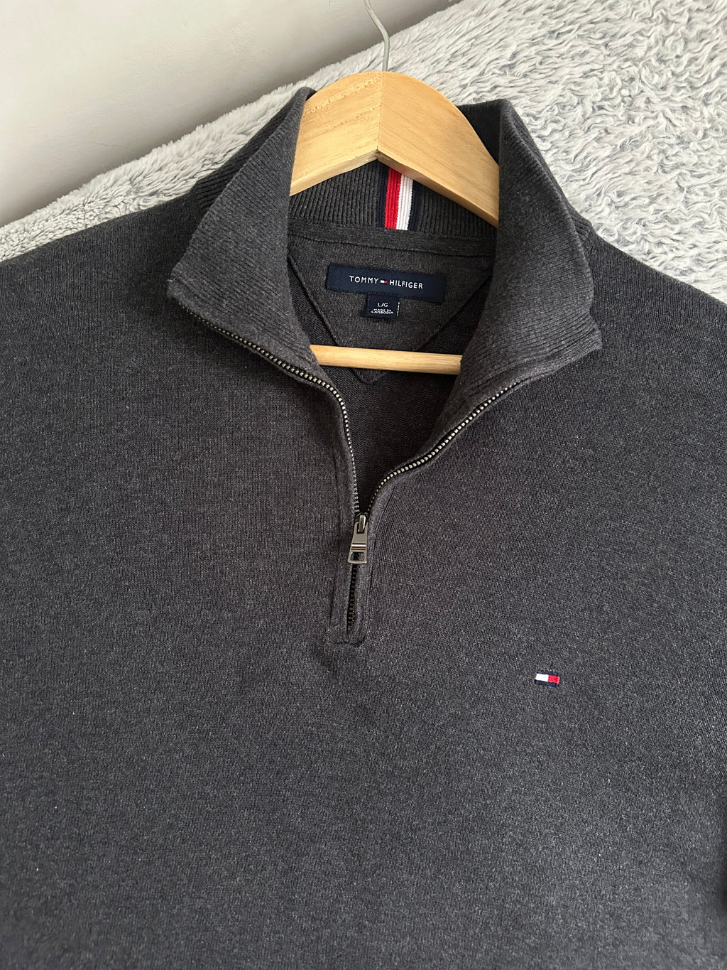 Pull demi zippé TOMMY HILFIGER Taille L Spot-Chic