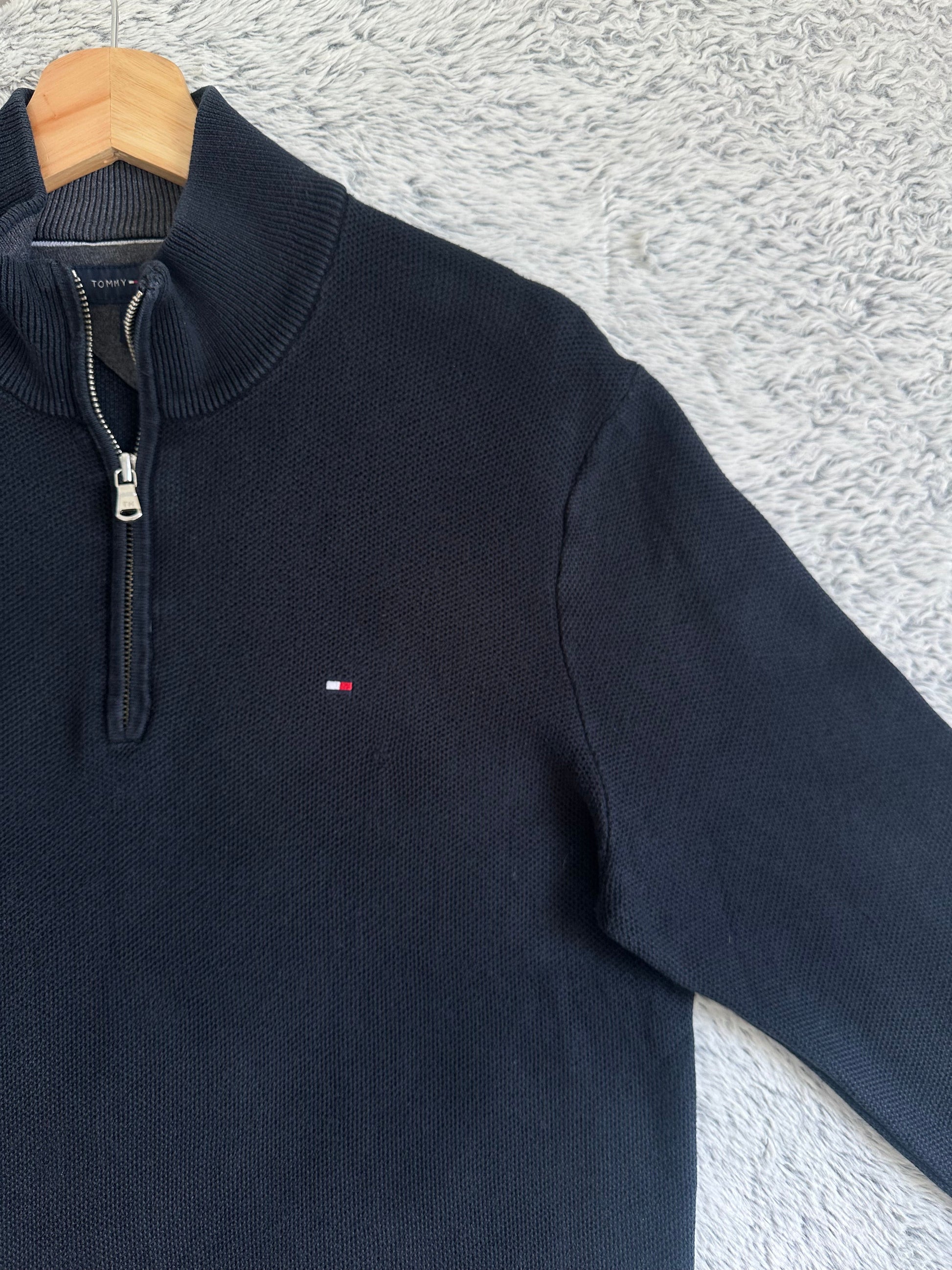 Pull demi zippé TOMMY HILFIGER Taille L Spot-Chic