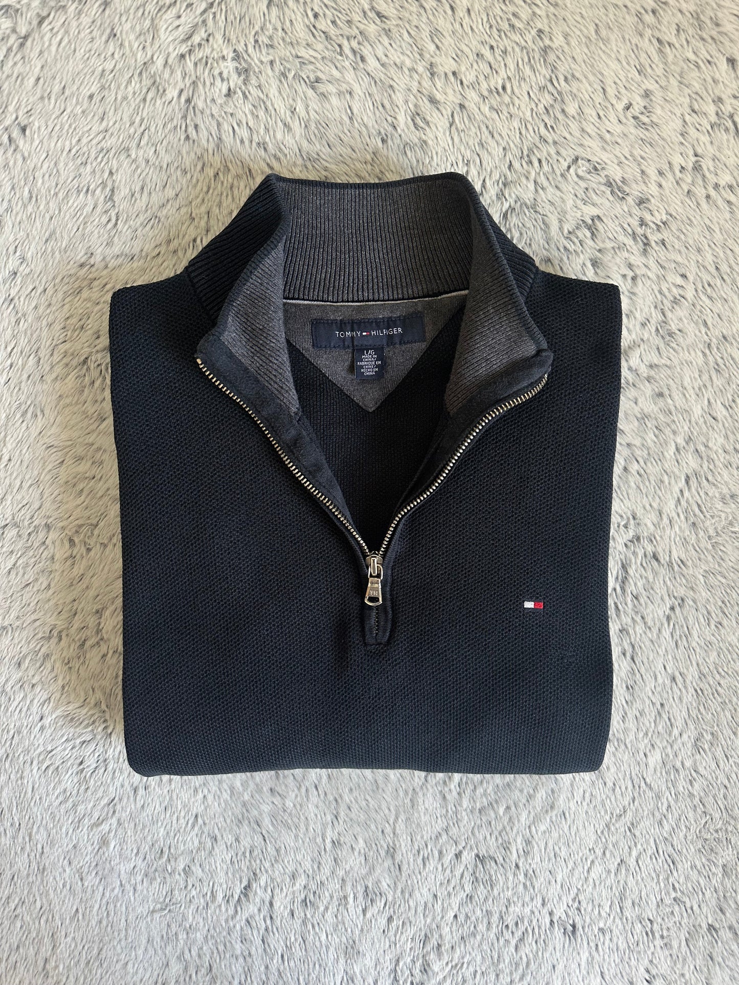 Pull demi zippé TOMMY HILFIGER Taille L Spot-Chic