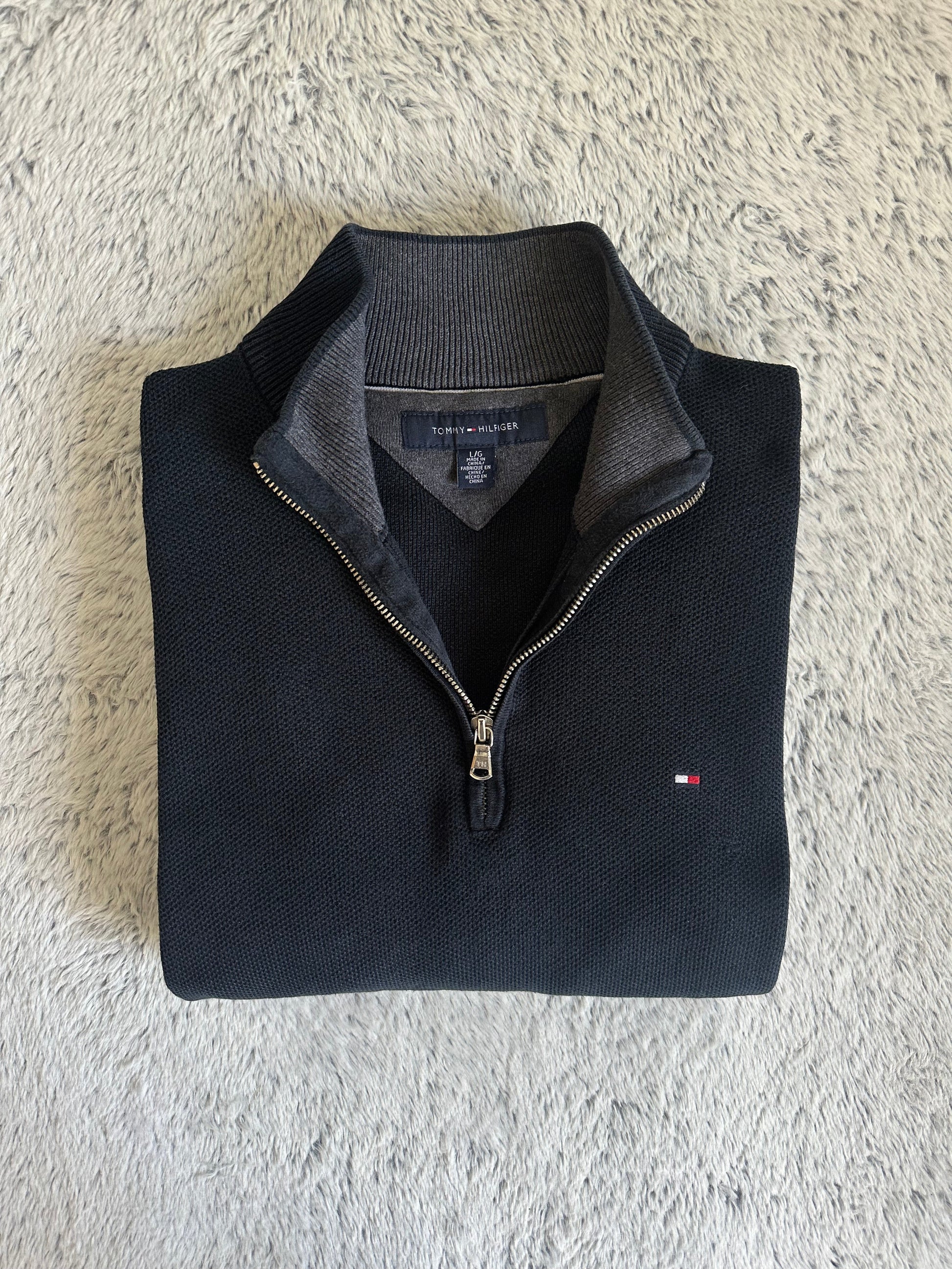 Pull demi zippé TOMMY HILFIGER Taille L Spot-Chic