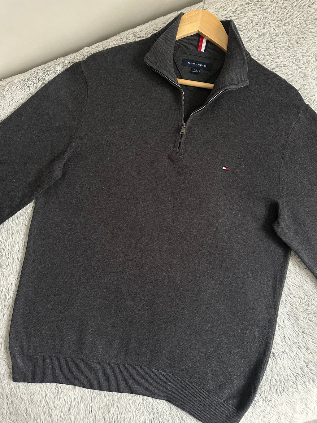 Pull demi zippé TOMMY HILFIGER Taille L Spot-Chic