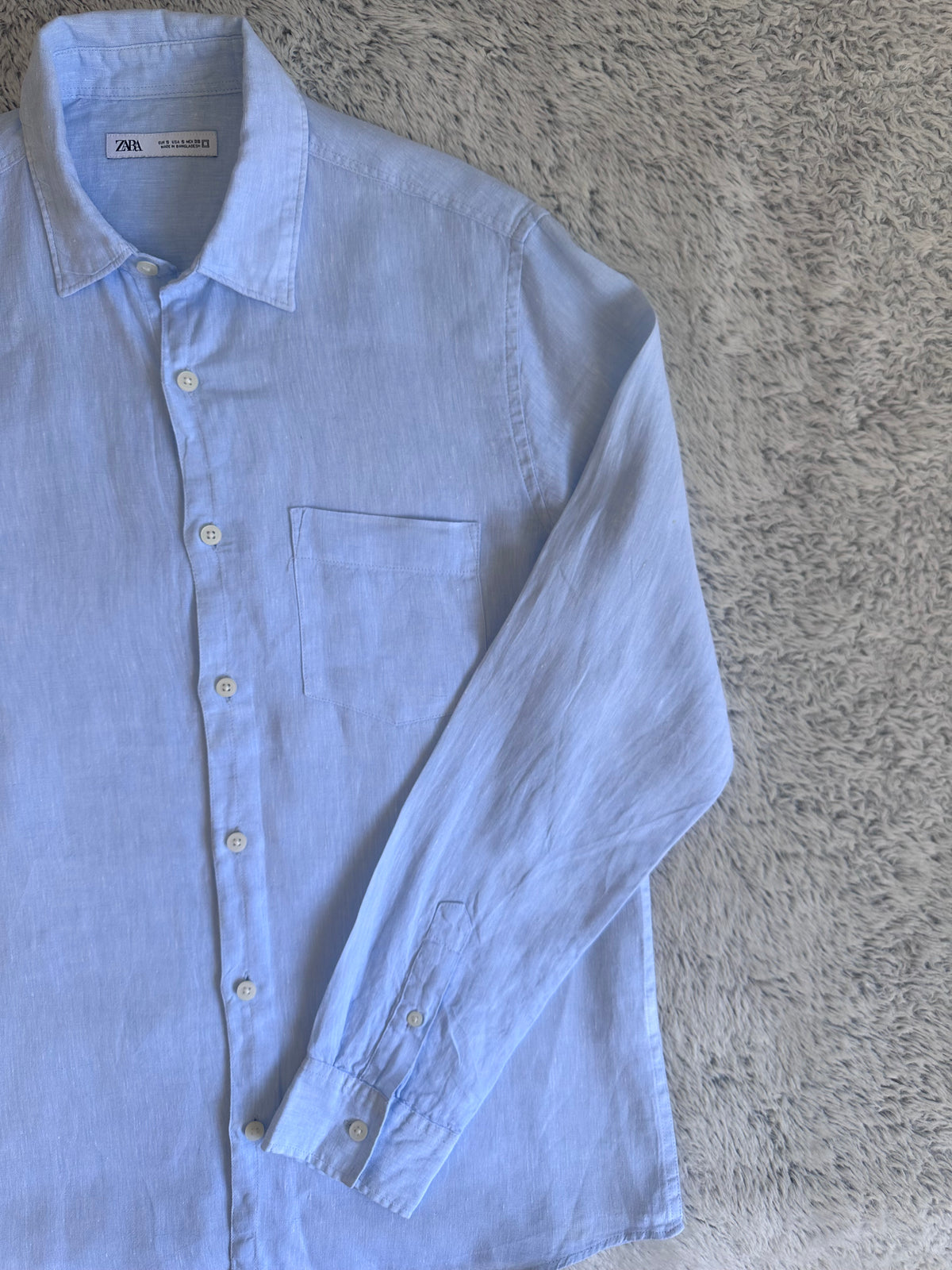 Chemise Zara en lin Taille S Spot-Chic