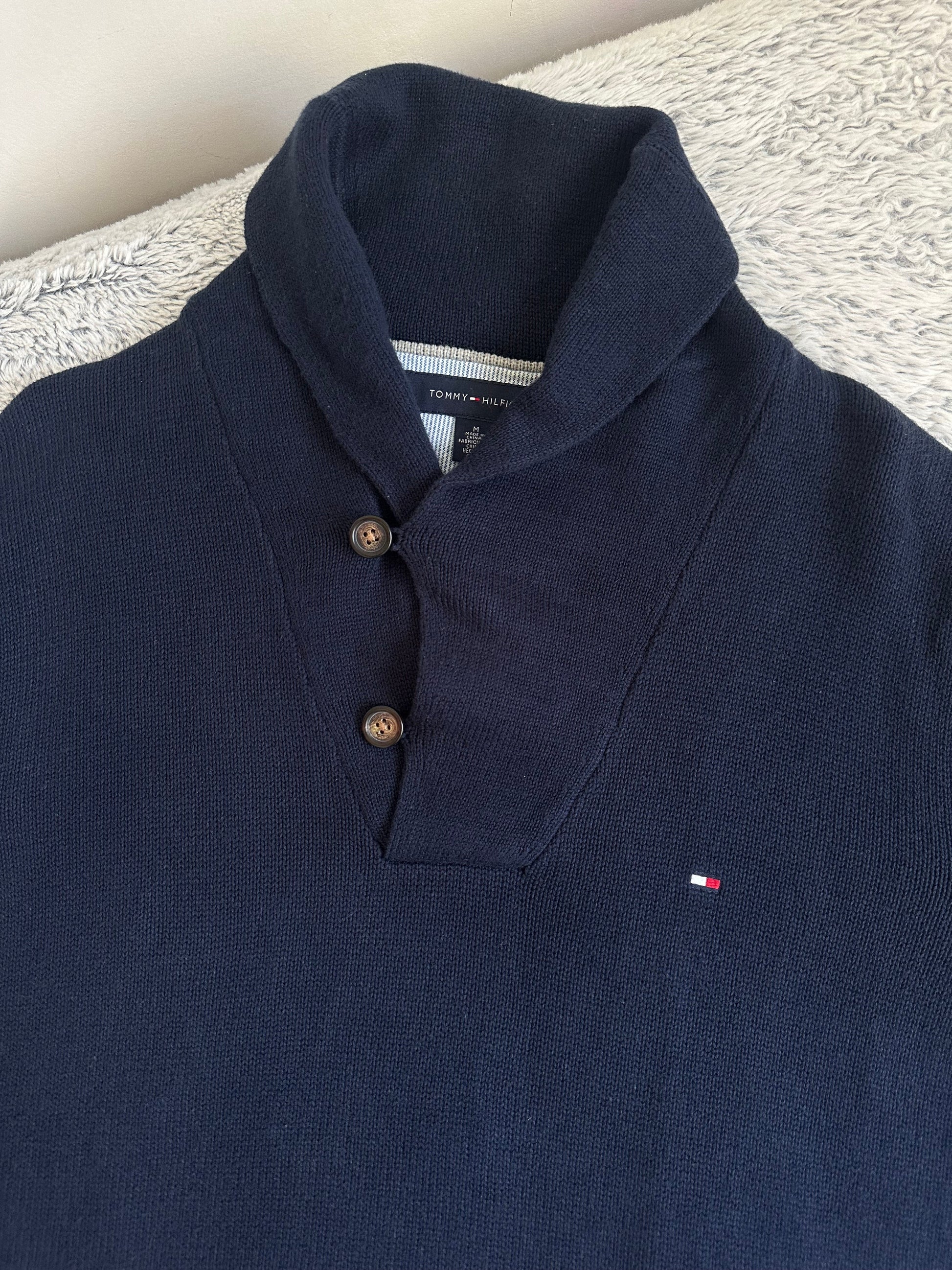 Pull demi boutonné TOMMY HILFIGER Taille M/L Spot-Chic