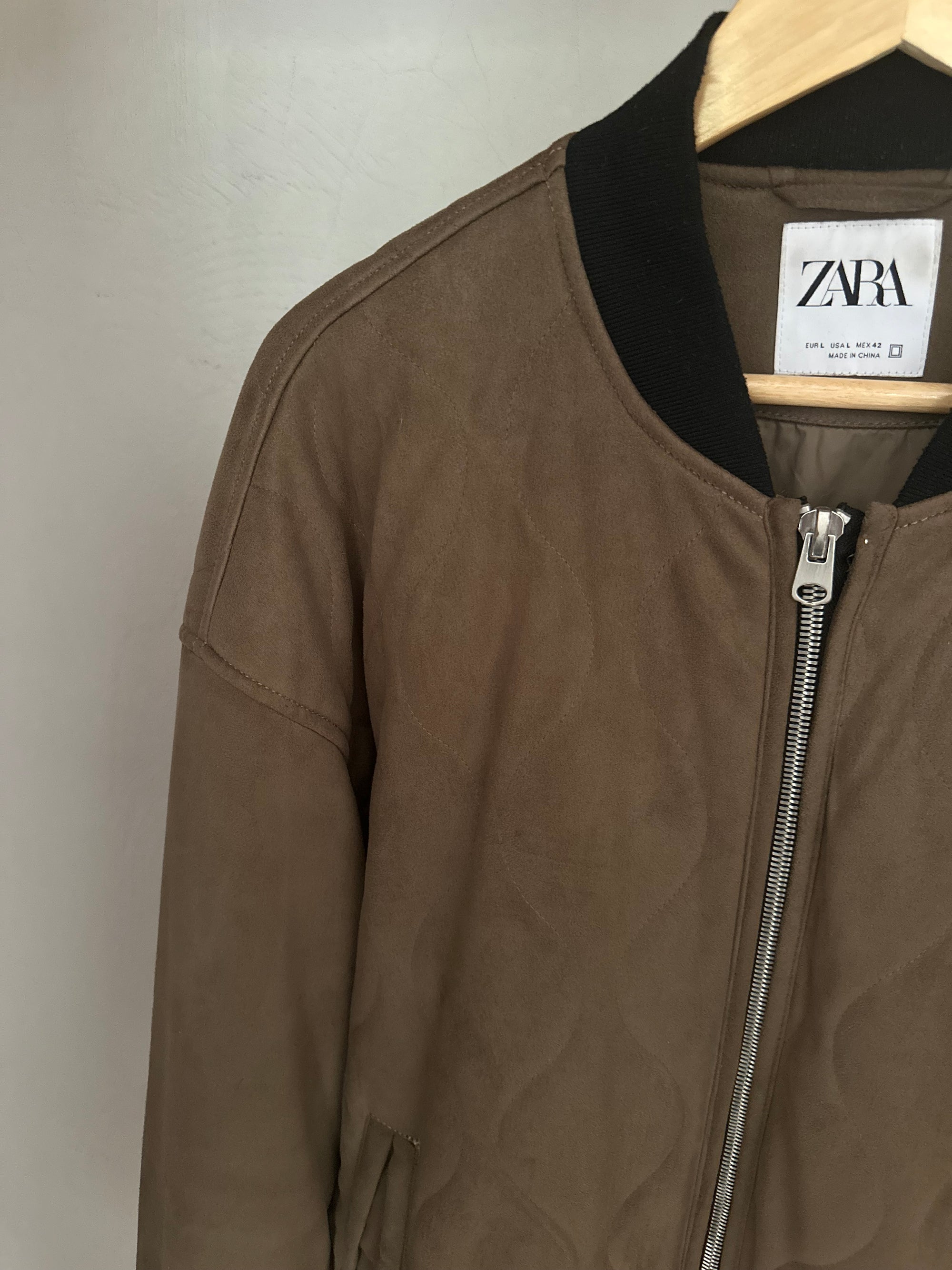 Veste ZARA Taille L en daim