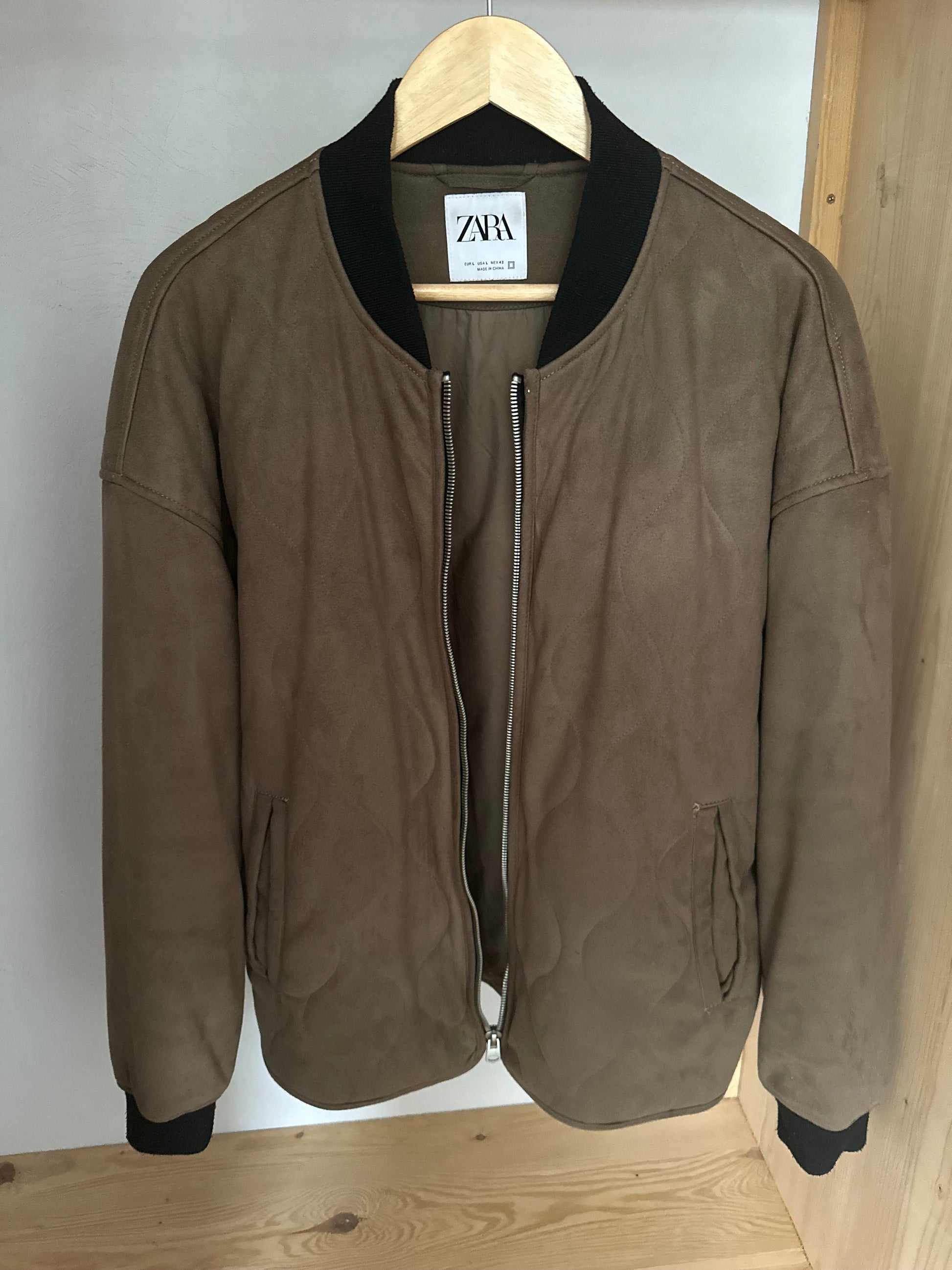 Veste ZARA Taille L en daim Spot-Chic
