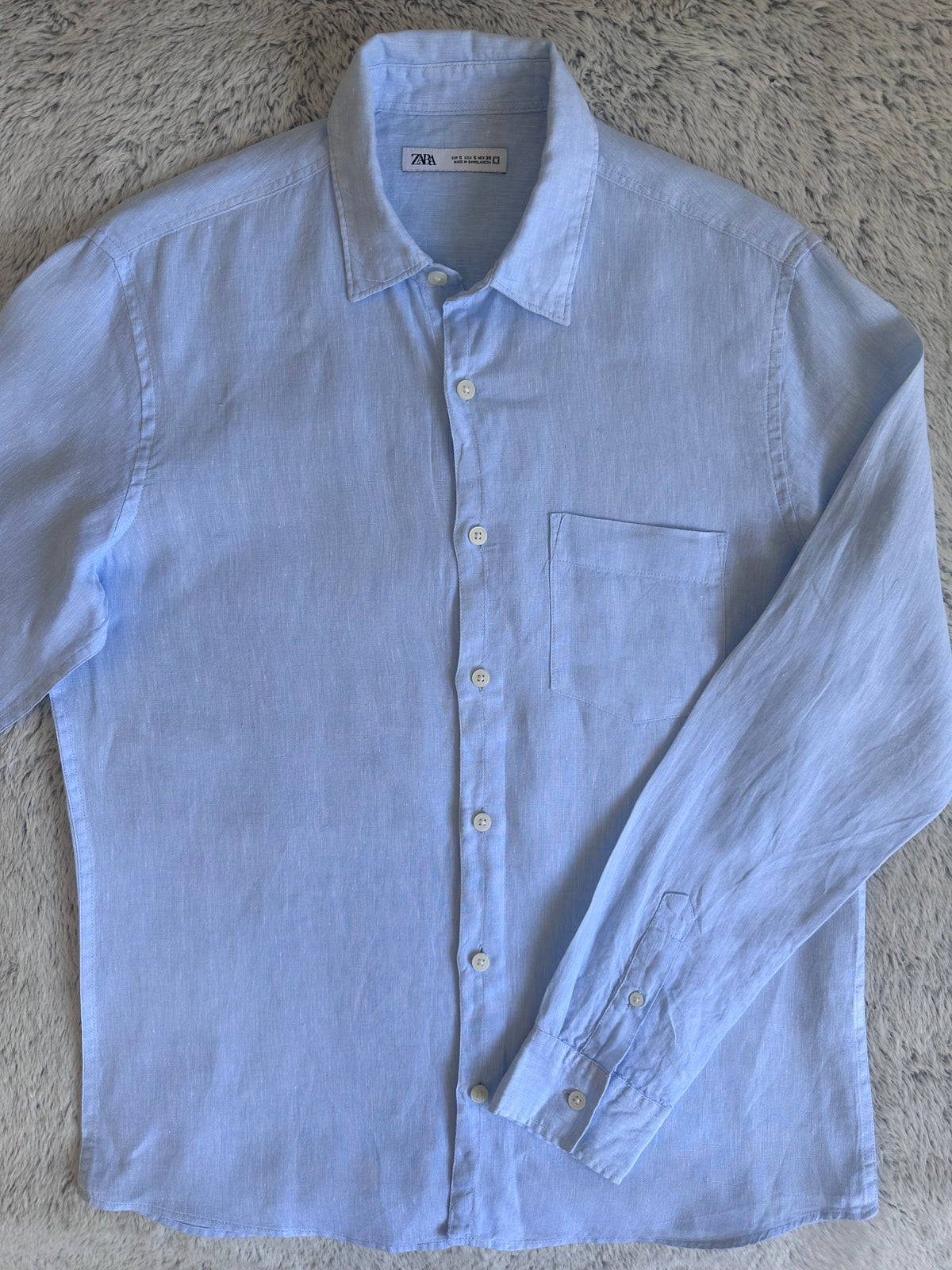 Chemise Zara en lin Taille S Spot-Chic
