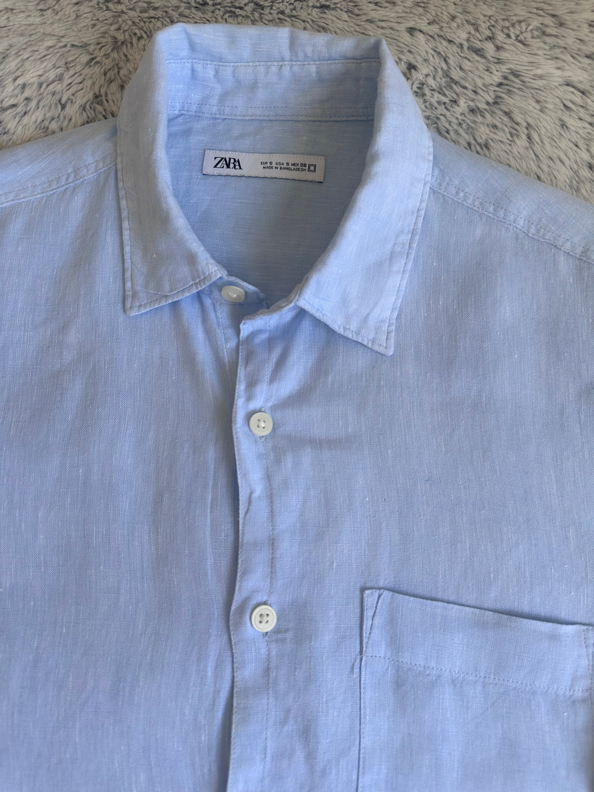 Chemise Zara en lin Taille S Spot-Chic