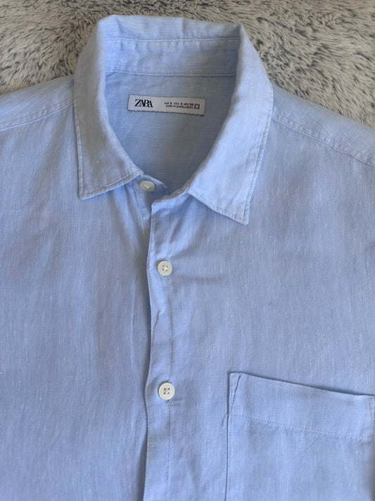 Chemise Zara en lin Taille S Spot-Chic