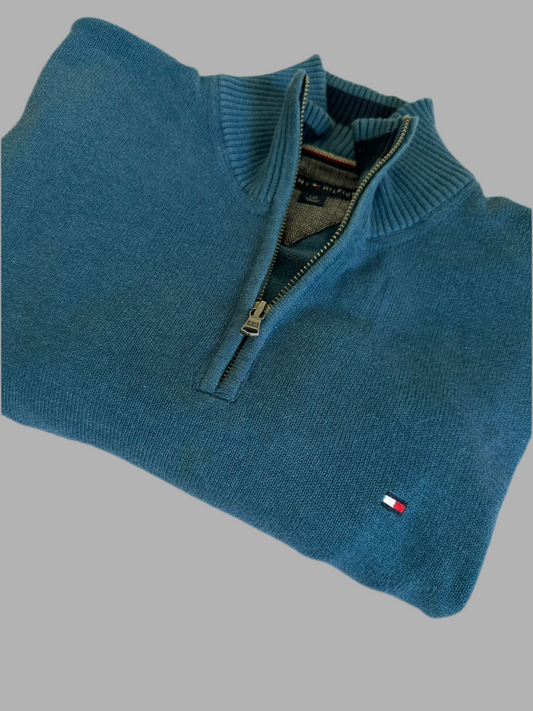 Pull demi zippé TOMMY HILFIGER Taille M Spot-Chic