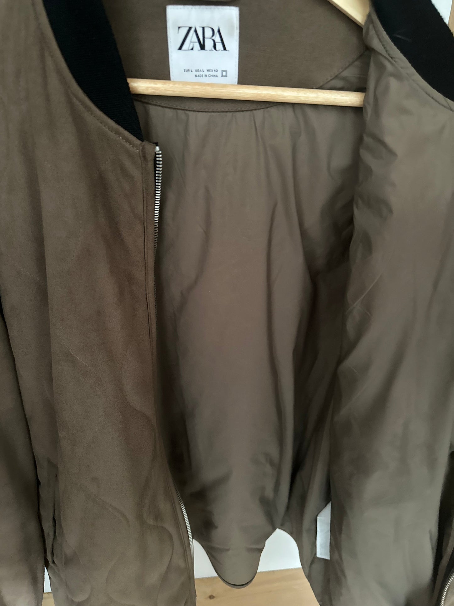 Veste ZARA Taille L en daim Spot-Chic