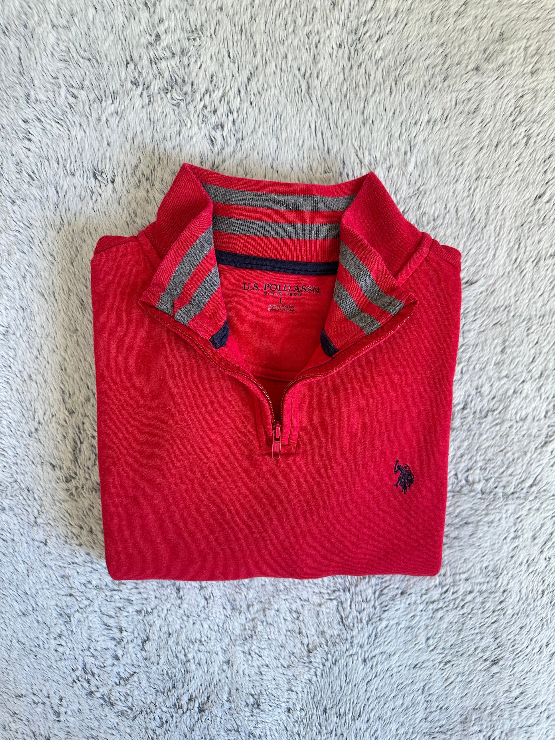 Pull demi zippé US POLO ASSN Taille L Spot-Chic