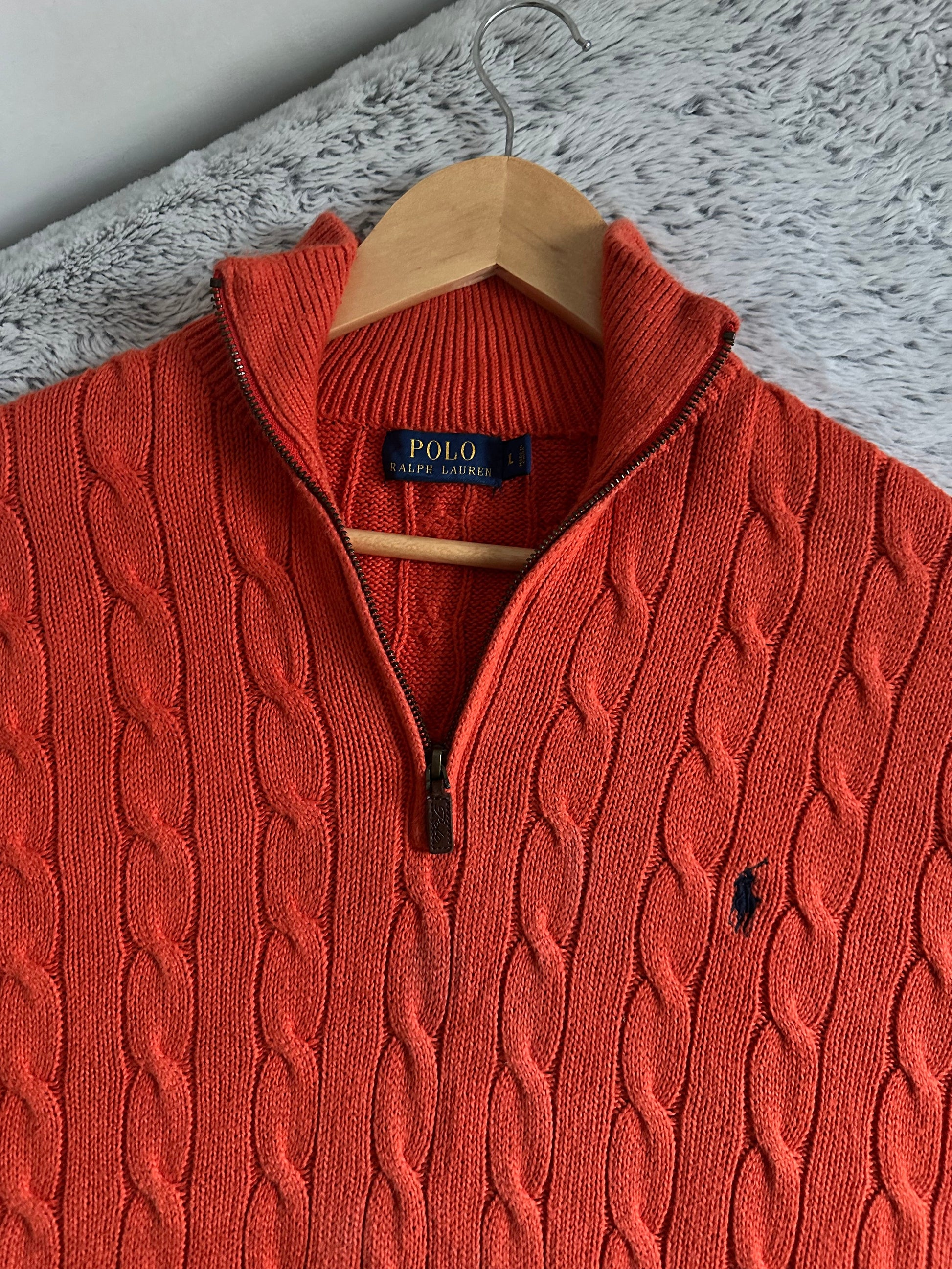 Pull demi zippé RALPH LAUREN Taille L/XL Spot-Chic