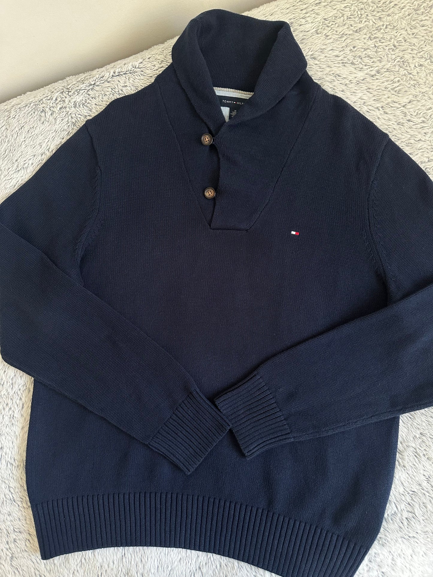 Pull demi boutonné TOMMY HILFIGER Taille M/L Spot-Chic