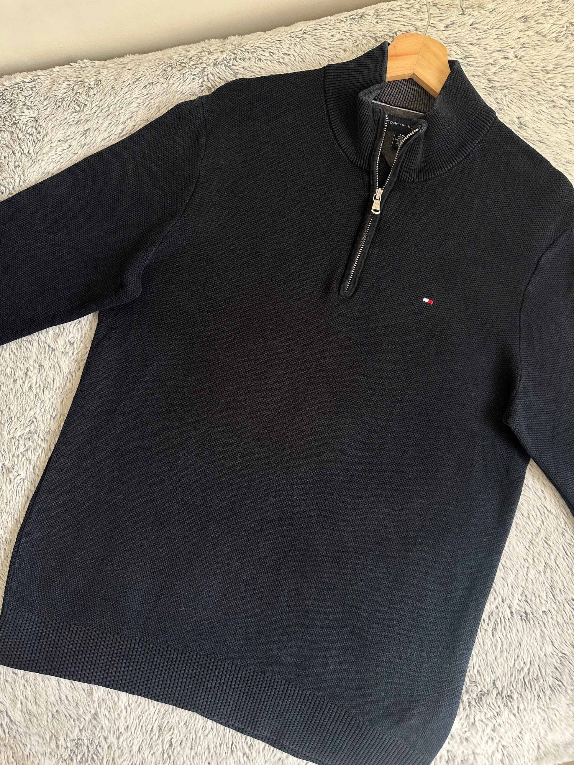Pull demi zippé TOMMY HILFIGER Taille L Spot-Chic