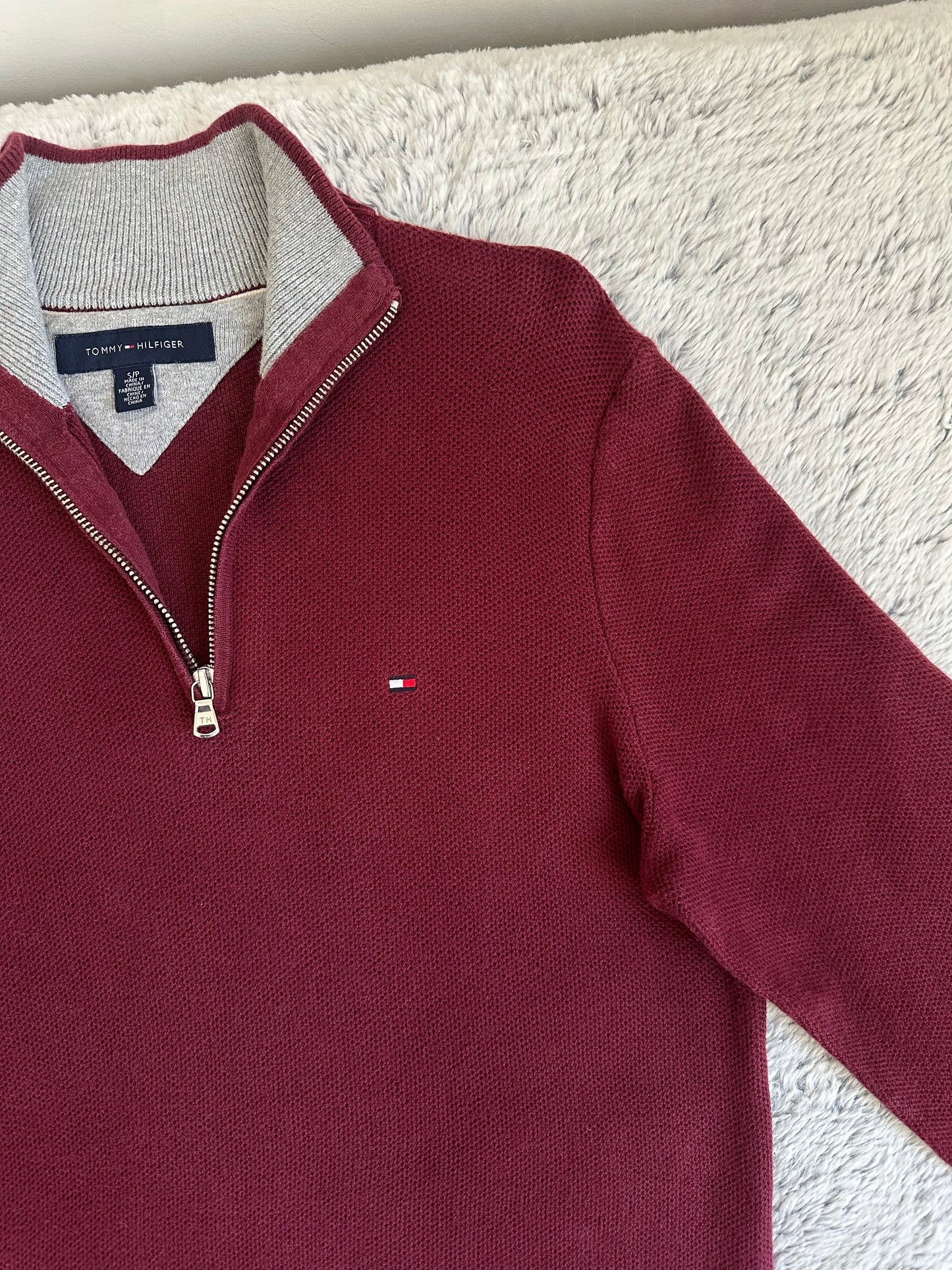 Pull demi zippé TOMMY HILFIGER Taille S Spot-Chic
