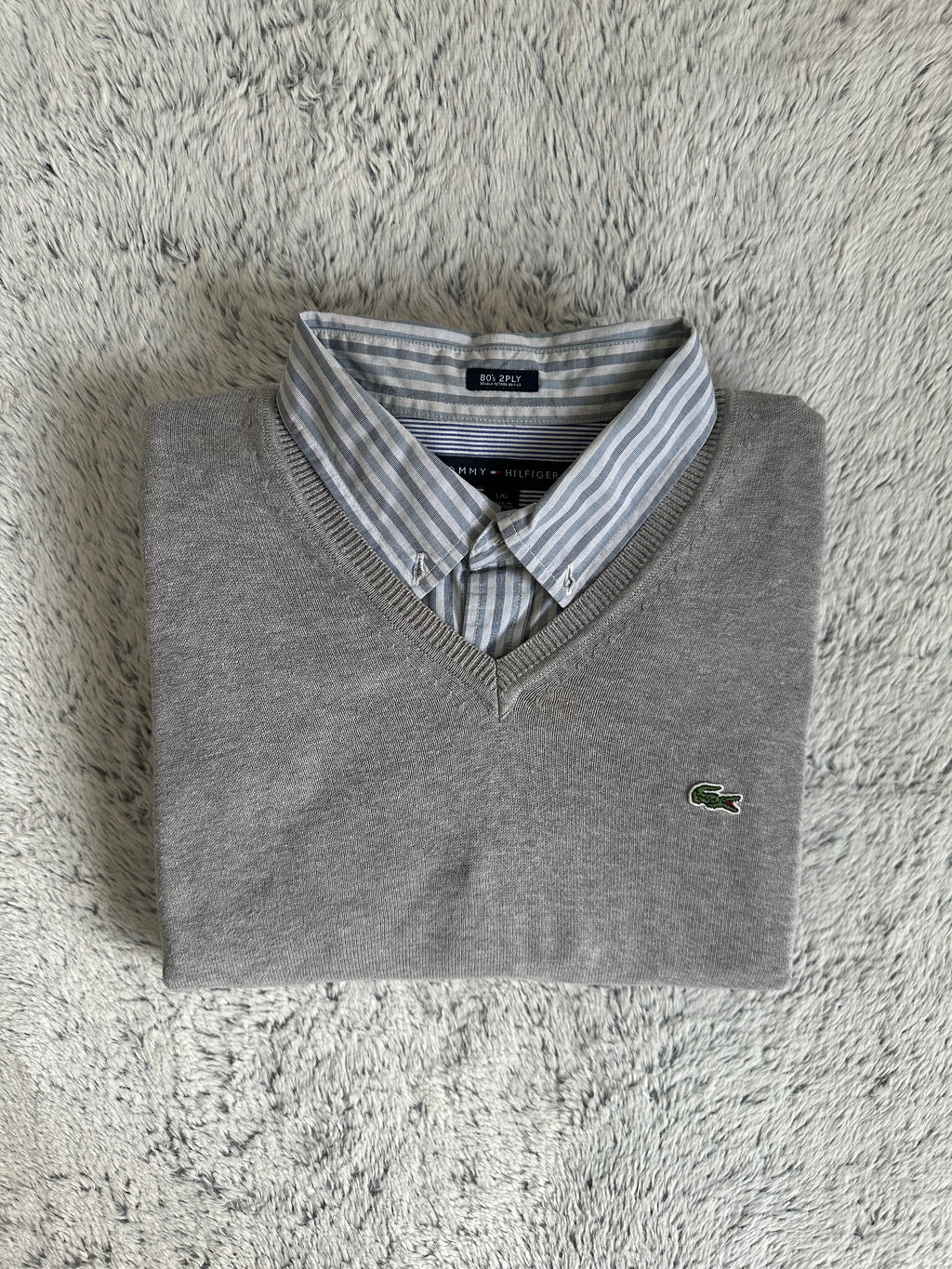 Ensemble raffiné TOMMY HILFIGER et LACOSTE Taille L