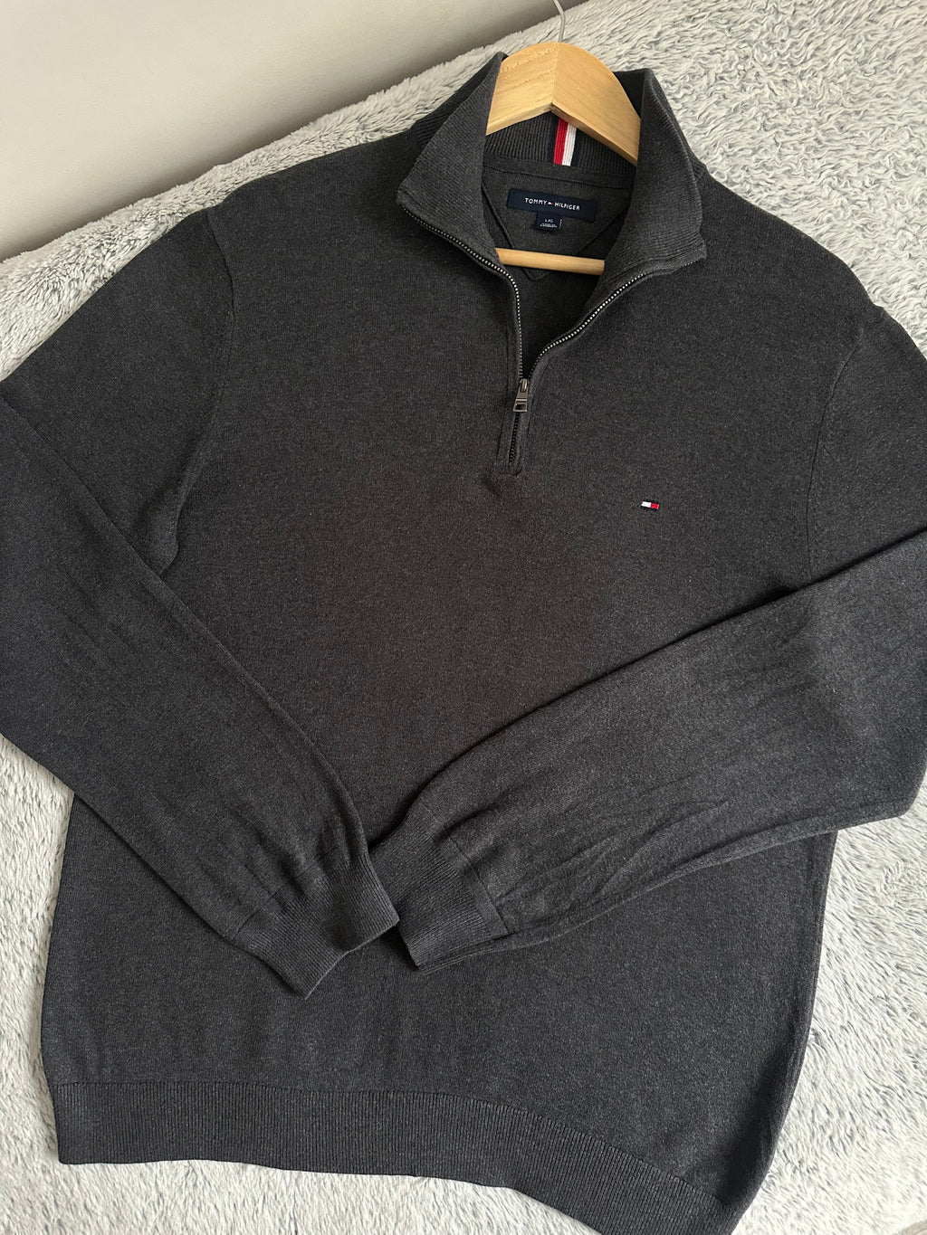 Pull demi zippé TOMMY HILFIGER Taille L Spot-Chic