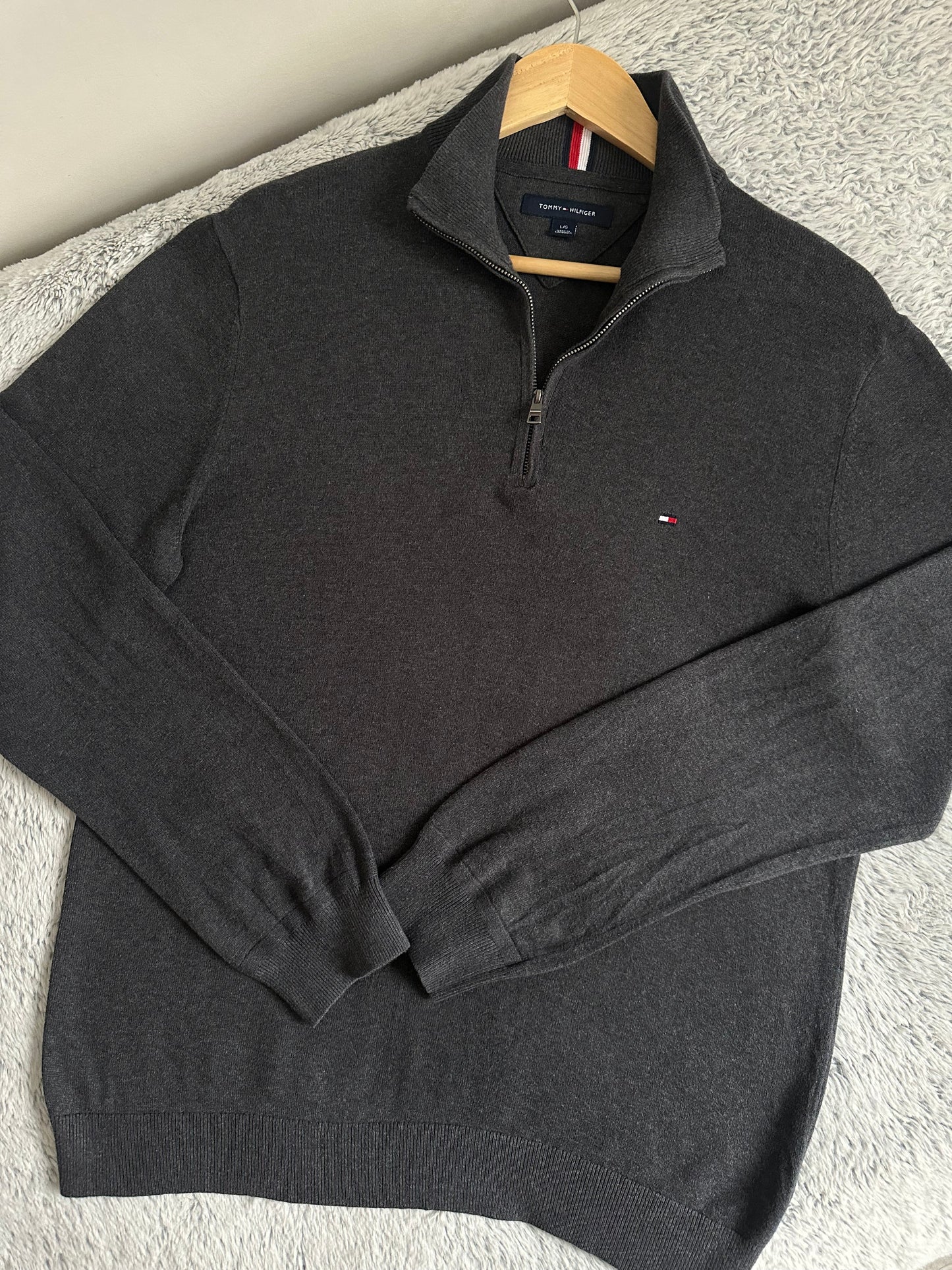 Pull demi zippé TOMMY HILFIGER Taille L Spot-Chic