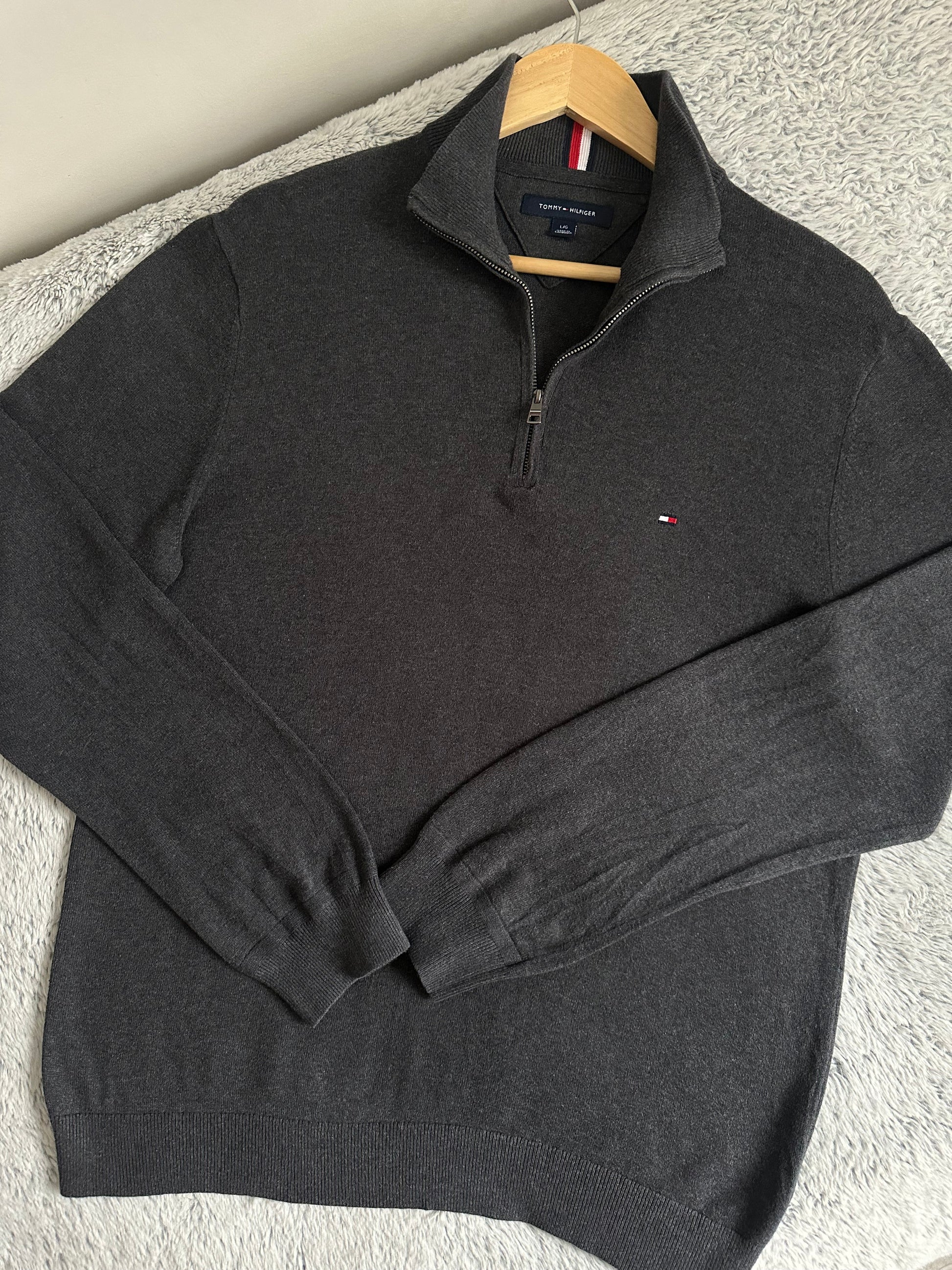 Pull demi zippé TOMMY HILFIGER Taille L Spot-Chic