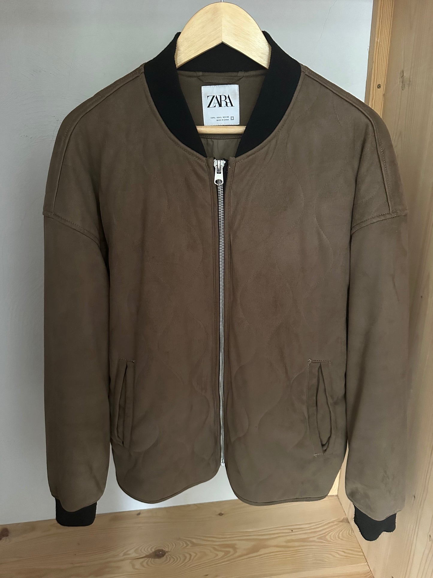 Veste ZARA Taille L en daim Spot-Chic