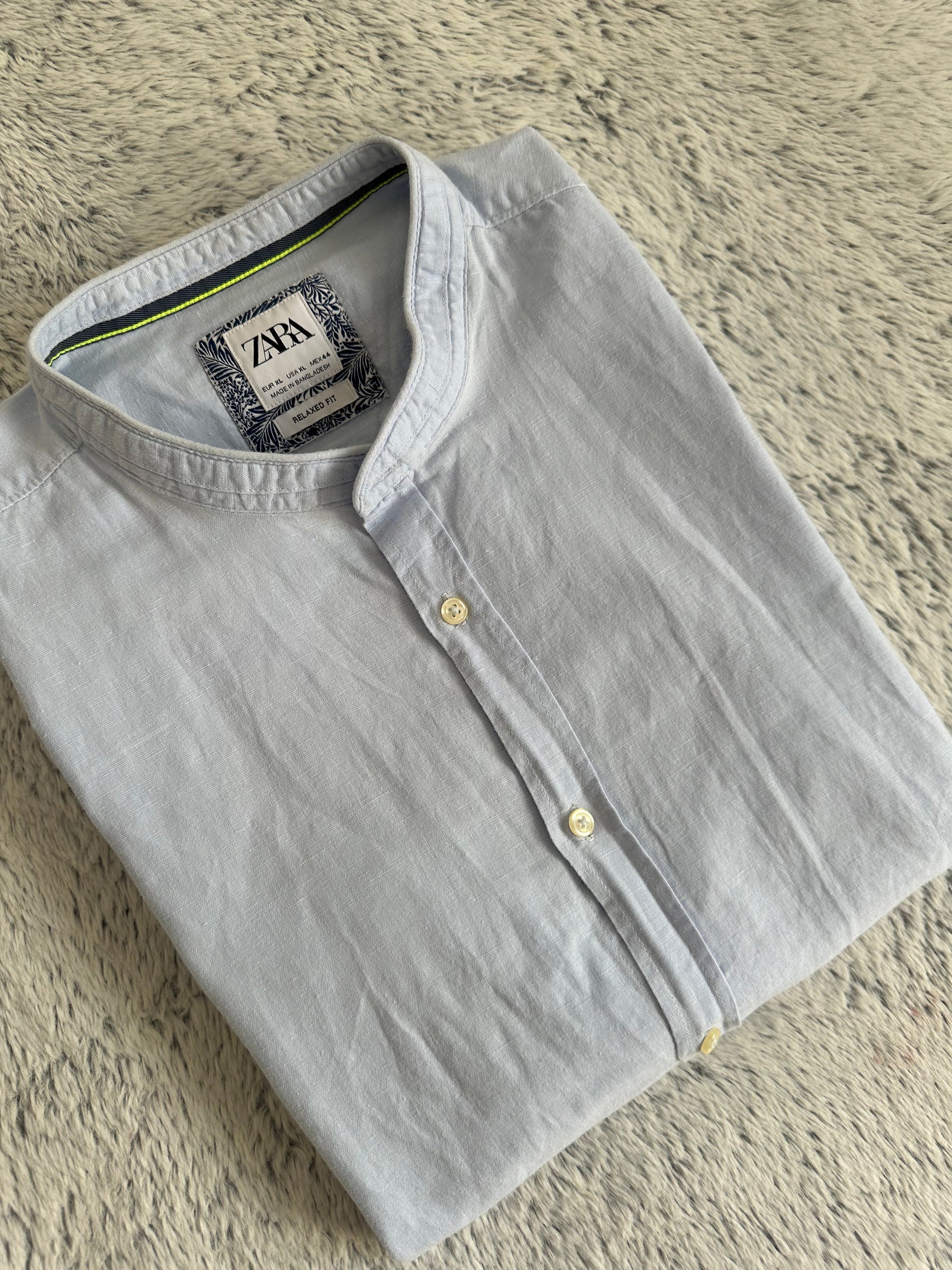 Chemise ZARA en lin Taille XL Spot-Chic