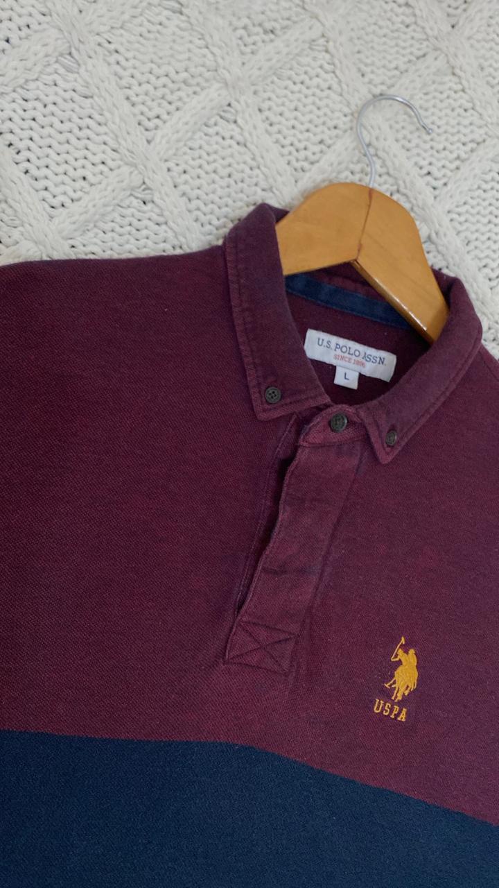 Polo USPA manche longue Taille M Spot-Chic