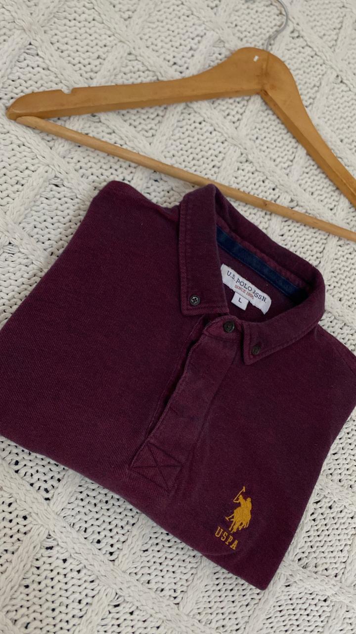 Polo USPA manche longue Taille M Spot-Chic
