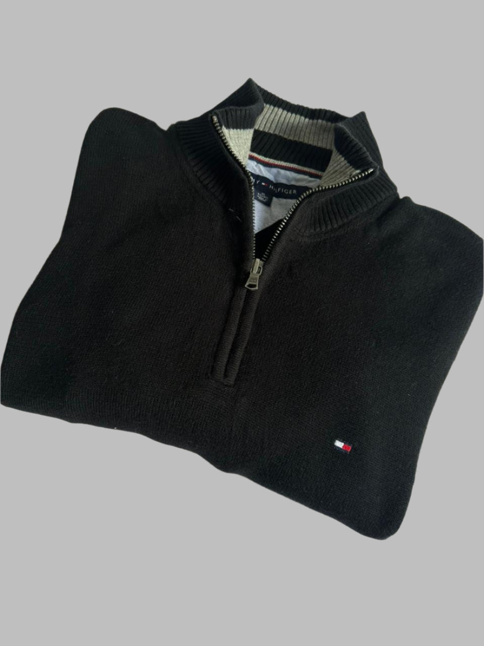 Pull demi zippé TOMMY HILFIGER Taille L Spot-Chic