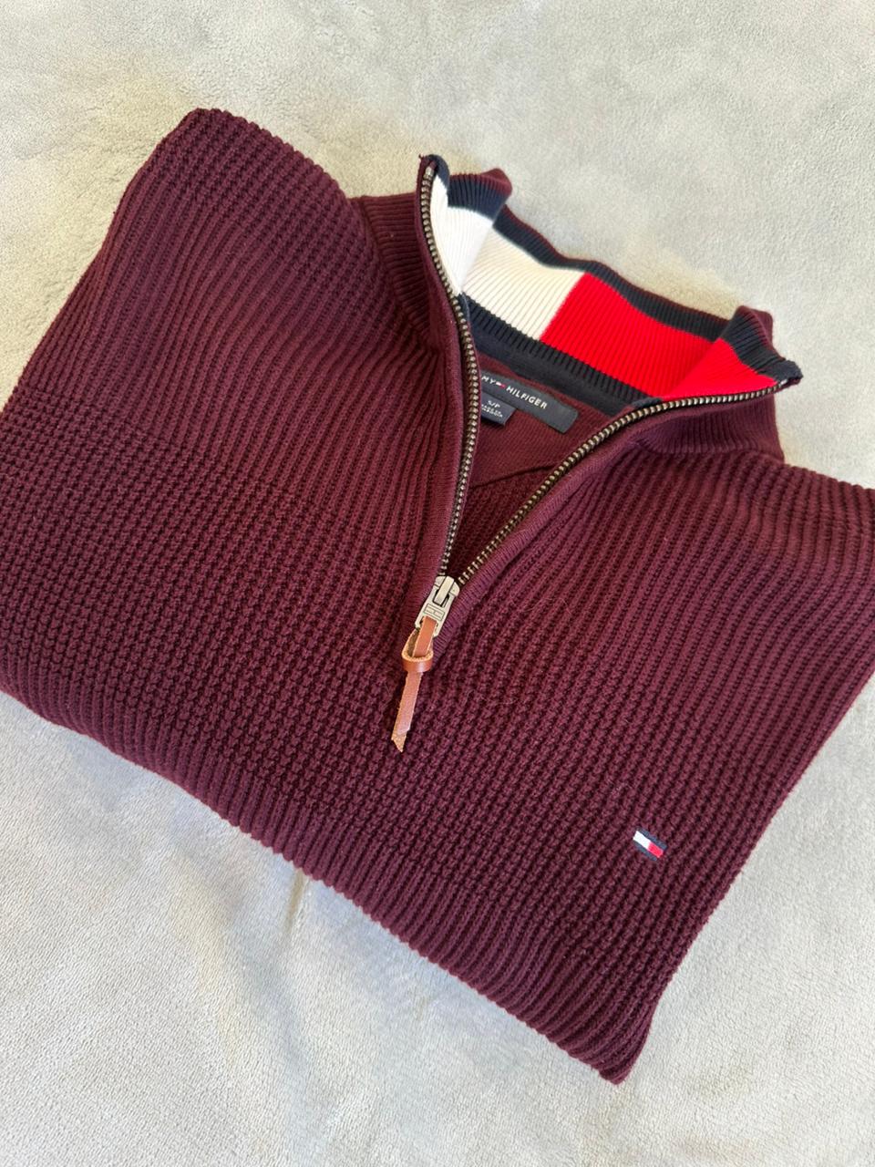 Pull demi zippé TOMMY HILFIGER Taille S Spot-Chic