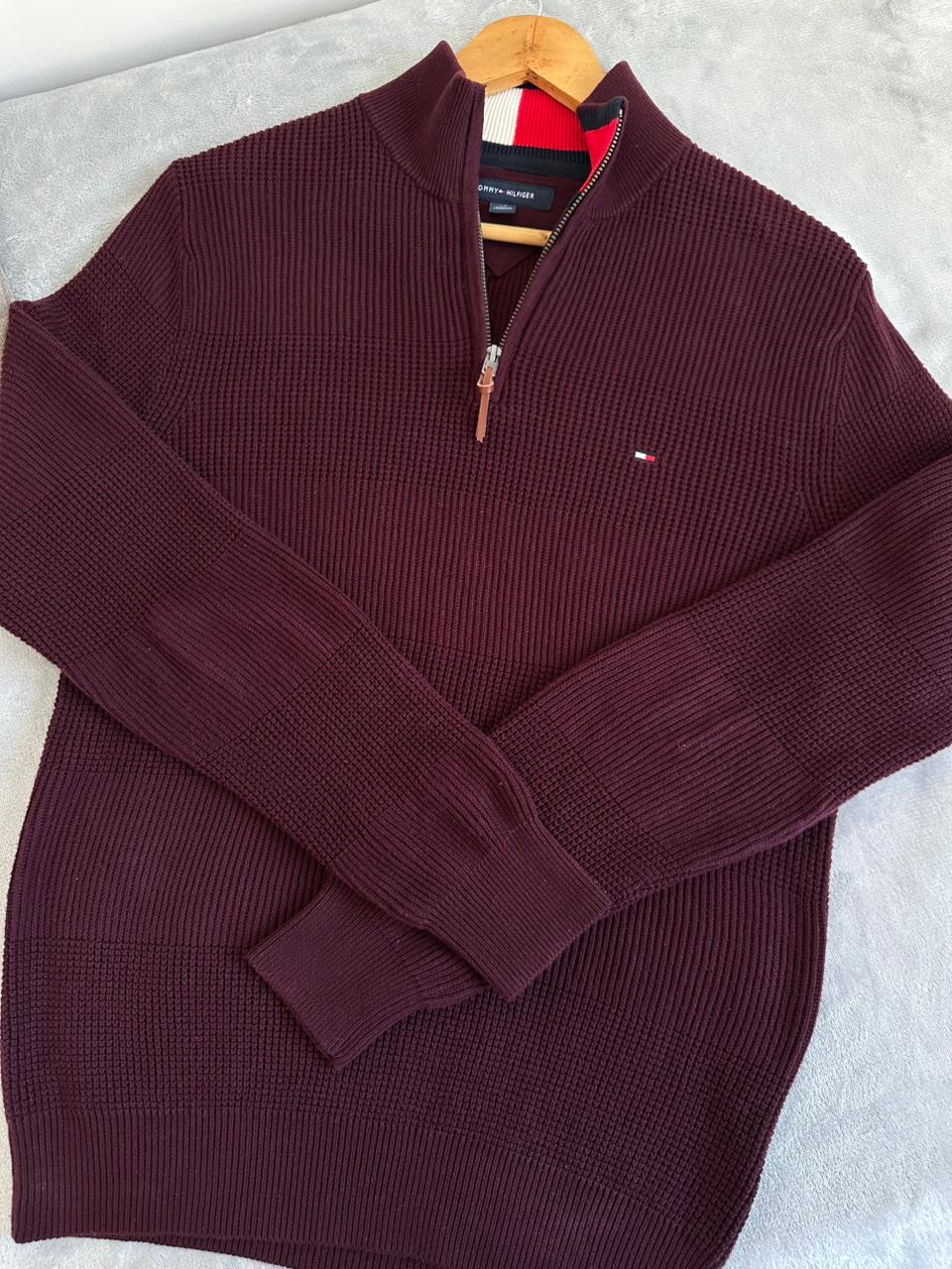 Pull demi zippé TOMMY HILFIGER Taille S Spot-Chic