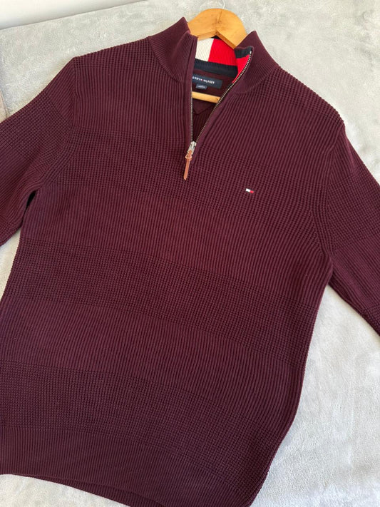 Pull demi zippé TOMMY HILFIGER Taille S Spot-Chic