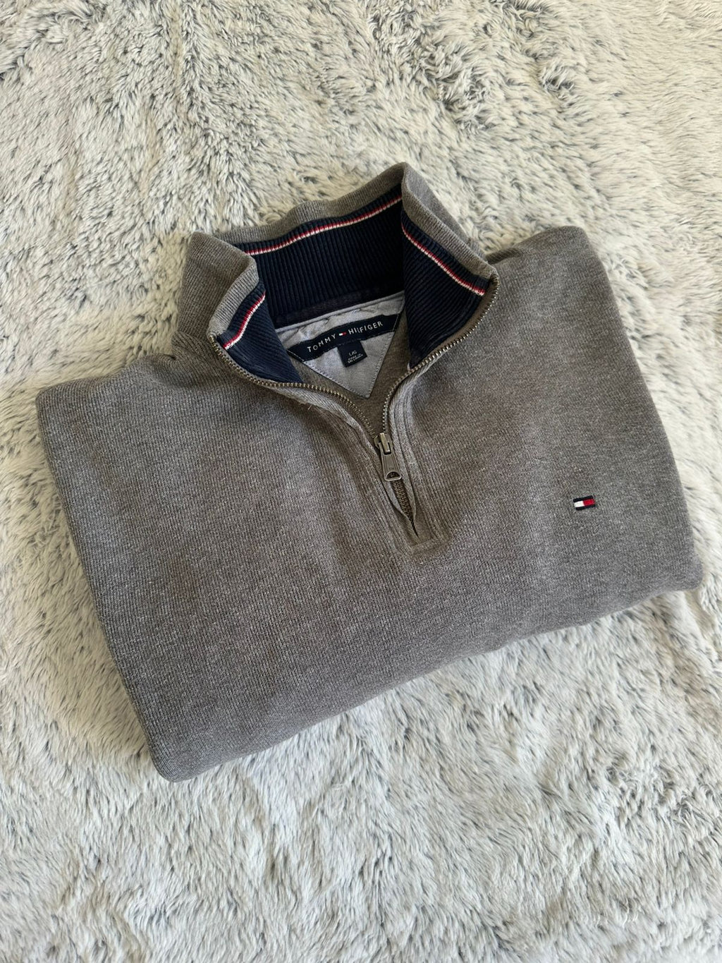 Pull demi zippé TOMMY HILFIGER Taille L Spot-Chic